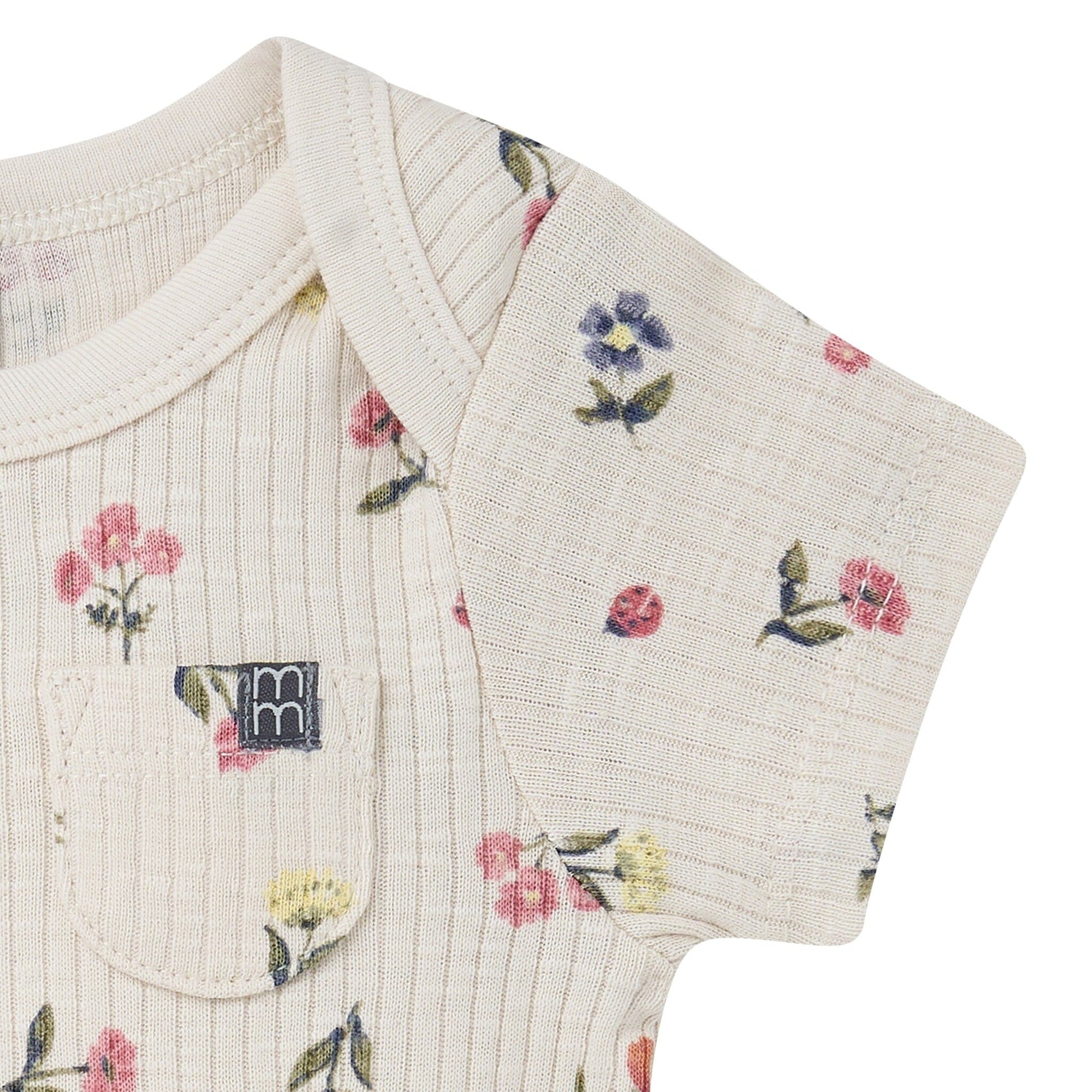 4-Piece Baby Girls Beige Garden Bodysuit and Shorties outfits modern moments™ by Gerber® 