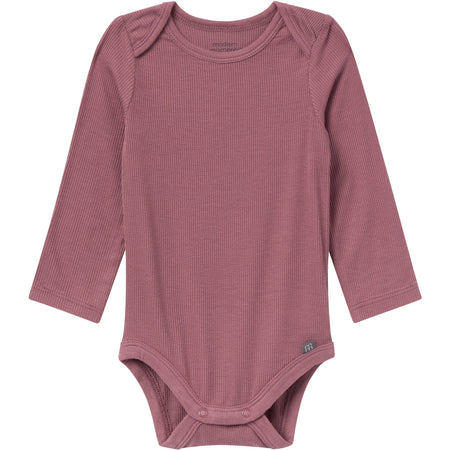 4-Piece Baby Neutral Plums Viscose Bodysuits and Pants Set