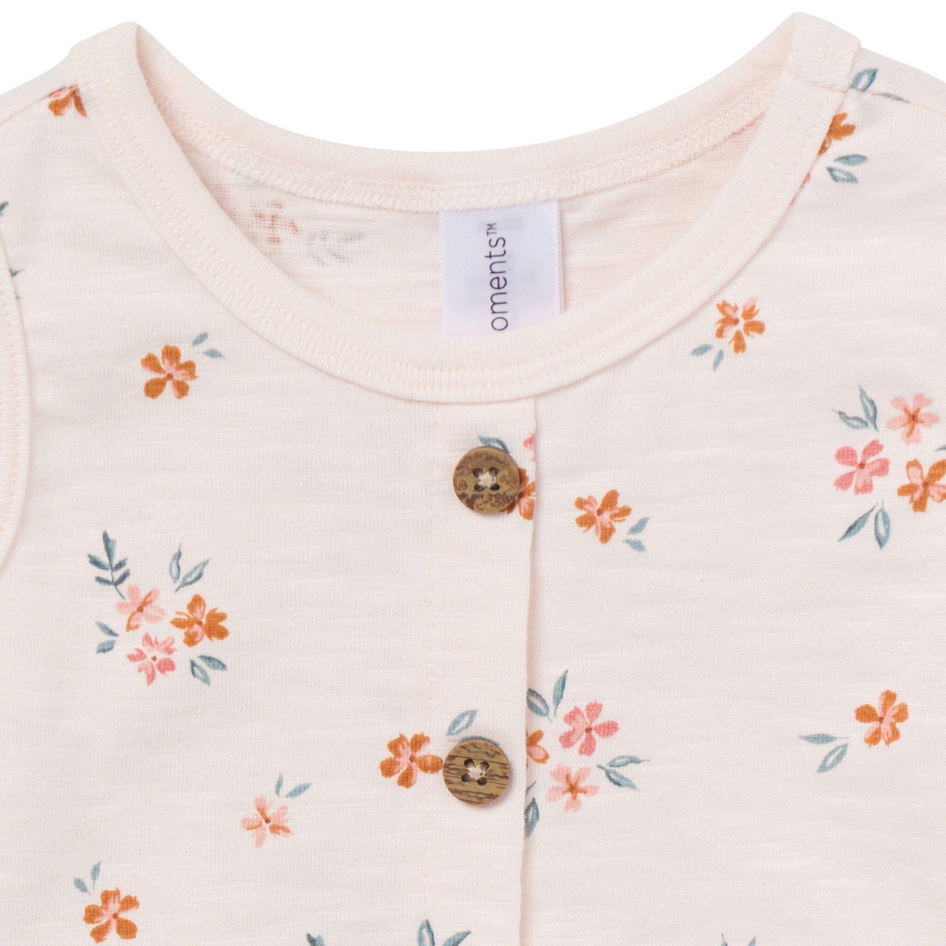 4-Piece Baby Girls Light Rose Flower Bunches/Rose Sleeveless Peplum Tops and Shorts Set outfits Modern Moments™ by Gerber® 