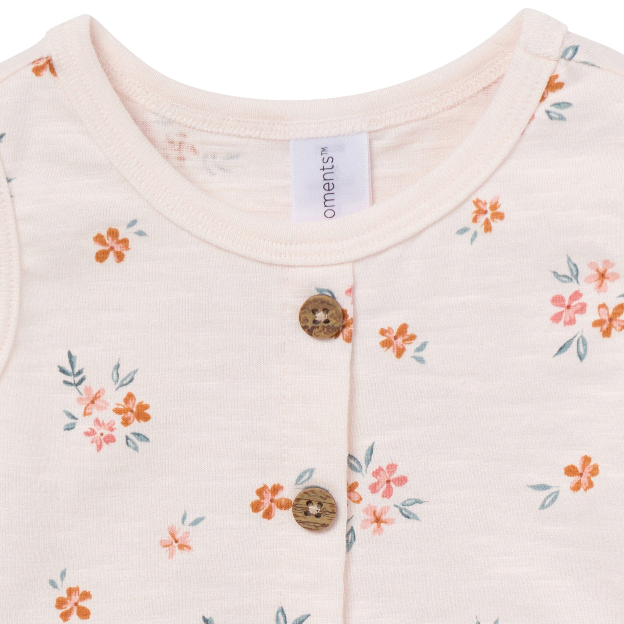 4-Piece Baby Girls Light Rose Flower Bunches/Rose Sleeveless Peplum Tops and Shorts Set outfits Modern Moments™ by Gerber® 