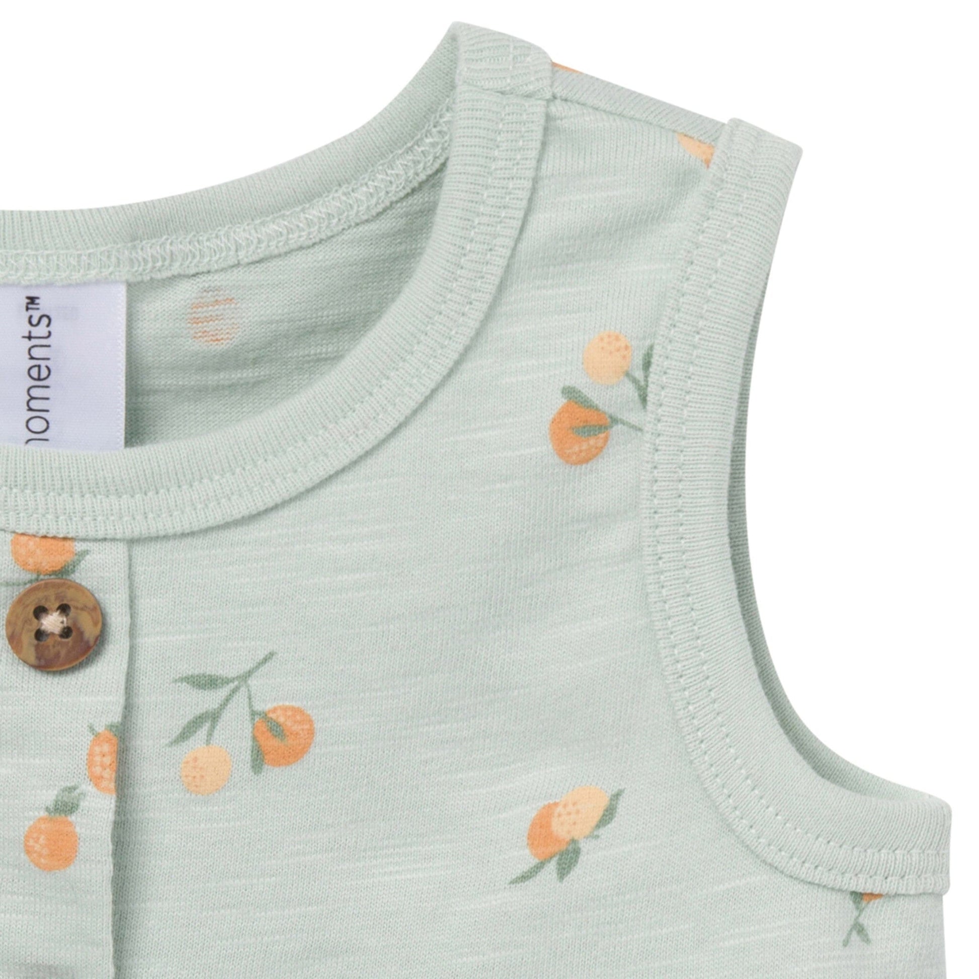 4-Piece Baby Girls Light Sky Oranges/Tan Sleeveless Peplum Tops and Shorts Set outfits Modern Moments™ by Gerber® 