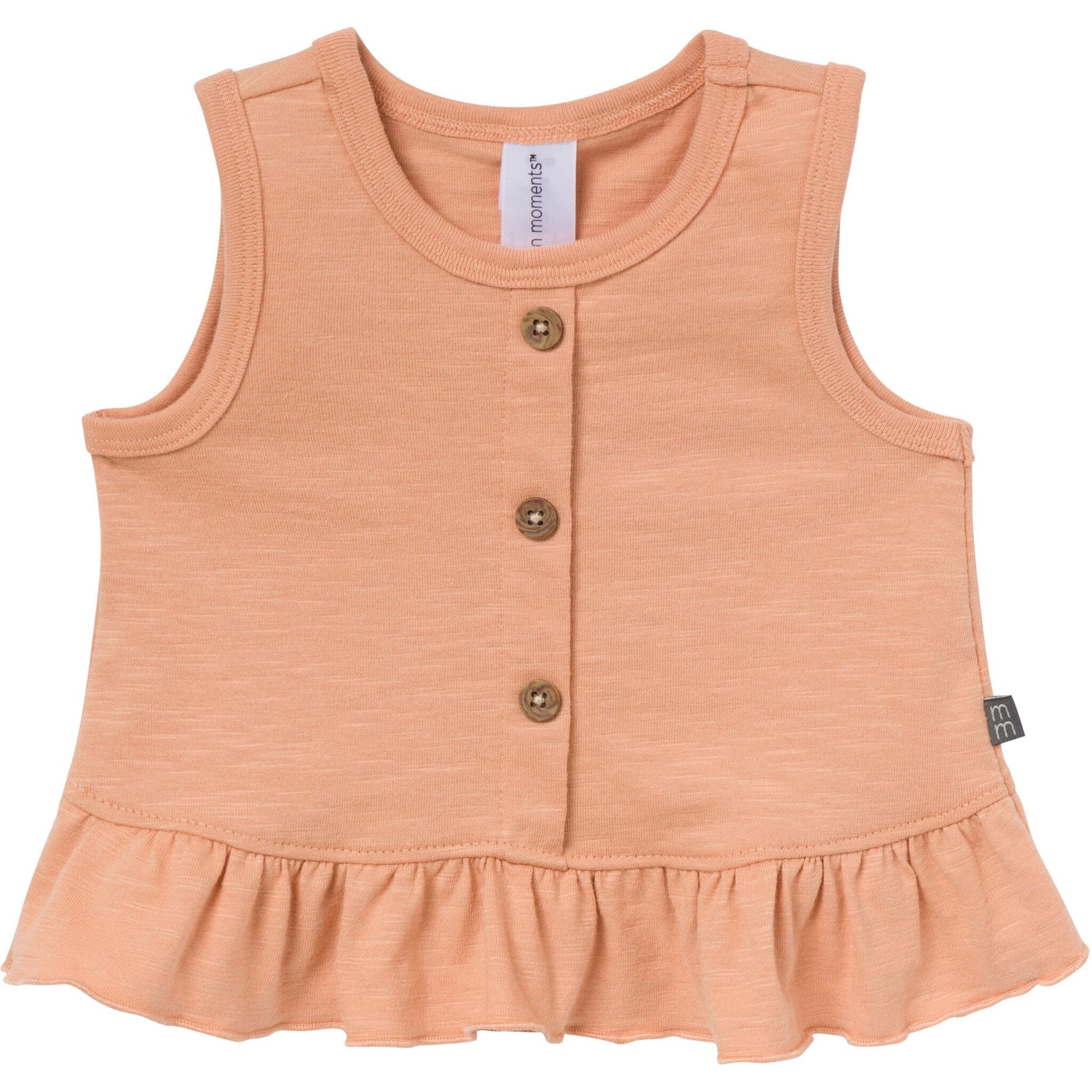 4-Piece Baby Girls Light Sky Oranges/Tan Sleeveless Peplum Tops and Shorts Set outfits Modern Moments™ by Gerber® 
