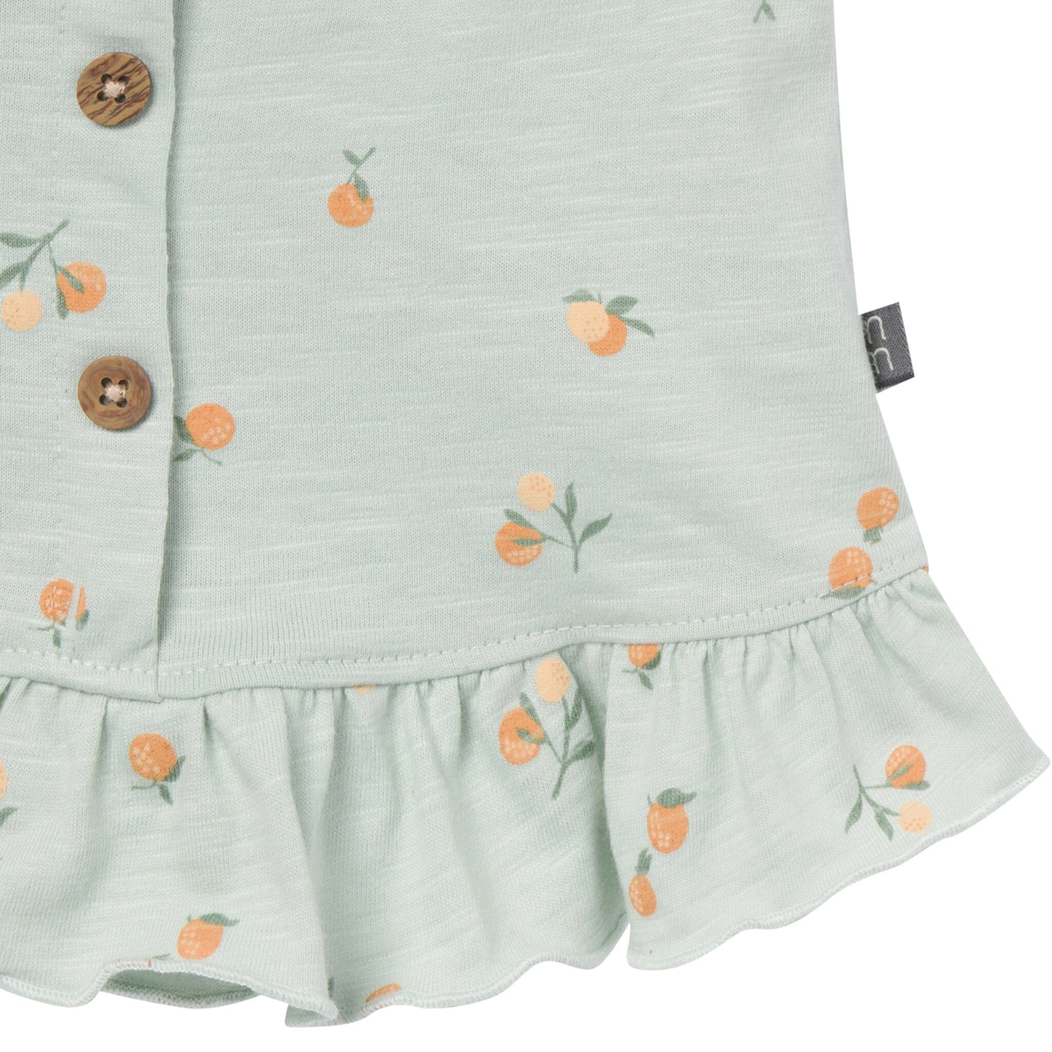 4-Piece Baby Girls Light Sky Oranges/Tan Sleeveless Peplum Tops and Shorts Set outfits Modern Moments™ by Gerber® 