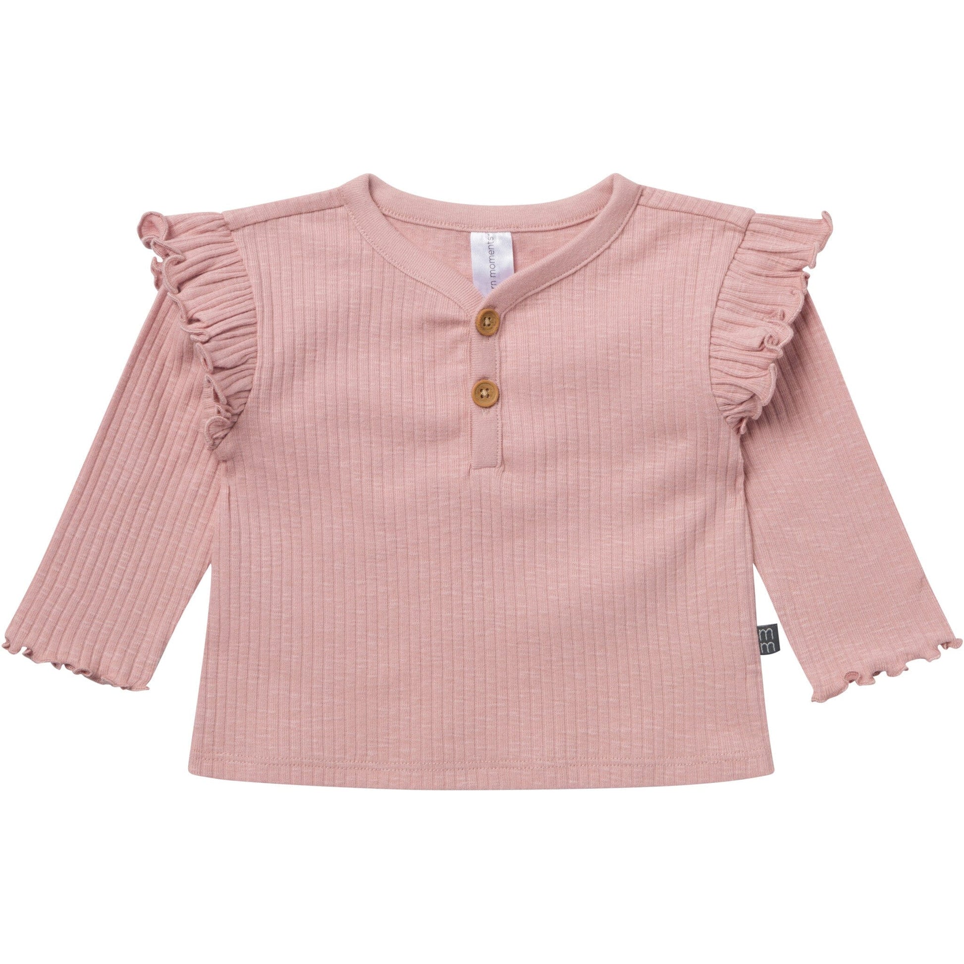 4-Piece Baby Girls Pink Henley Ruffle Top With Pants Outfits & Sets Modern Moments™ by Gerber® 