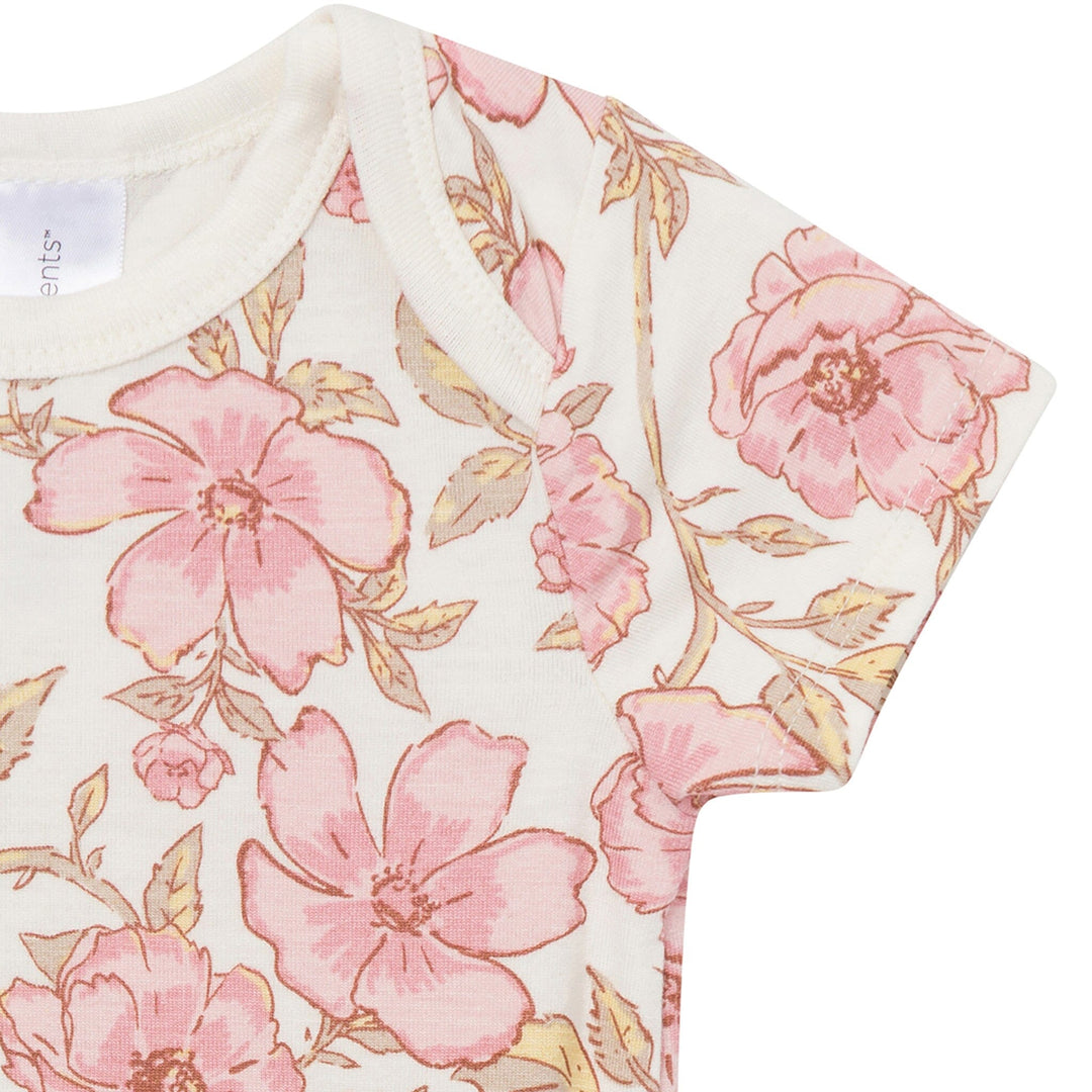 4-Piece Baby Girls Multi Flower Bodysuit and Pant Outfits & Sets Modern Moments™ by Gerber® 