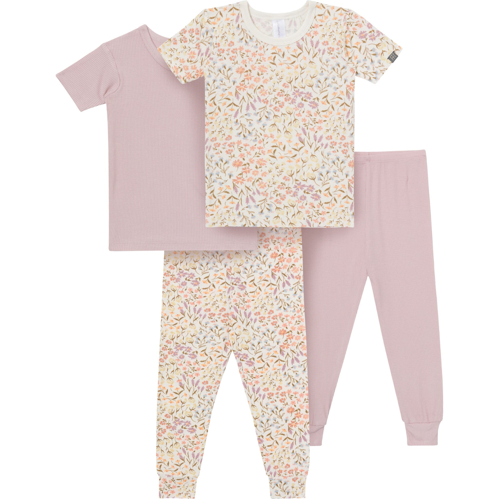 4-Piece Baby Girls Floral Garden Viscose Snug Fitting Pajama sleepwear modern moments™ by Gerber® 