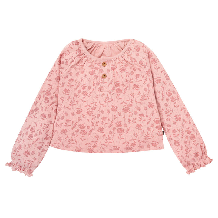 4-Piece Baby Girls Rose Henley Top and Paperbag Pants Set Outfits & Sets Gerber® 