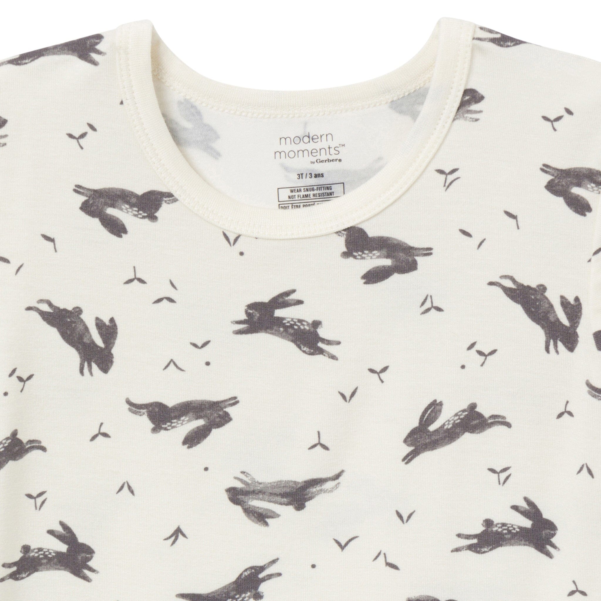 4-Piece Infant & Toddler Neutral Blue Plaid Tight Fitting Footless Pajamas sleepwear Modern Moments™ by Gerber® 