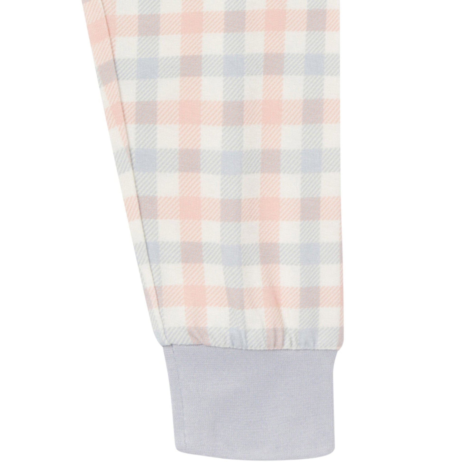 4-Piece Infant & Toddler Neutral Blue Plaid Tight Fitting Footless Pajamas sleepwear Modern Moments™ by Gerber® 