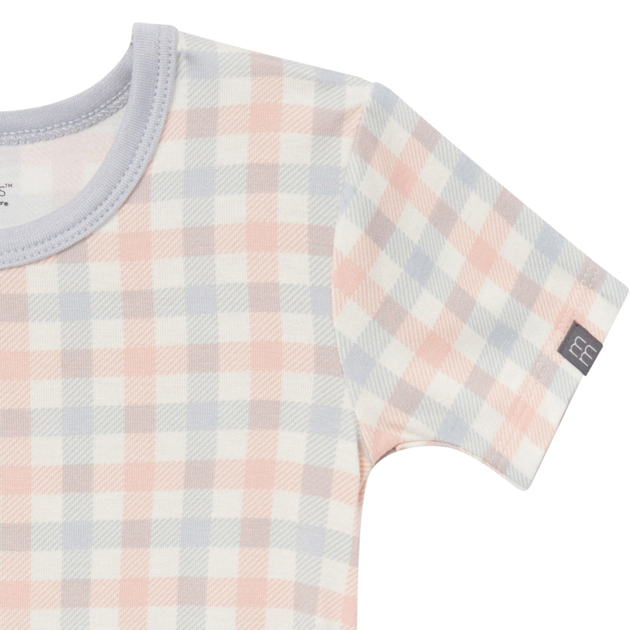 4-Piece Infant & Toddler Neutral Blue Plaid Tight Fitting Footless Pajamas sleepwear Modern Moments™ by Gerber® 