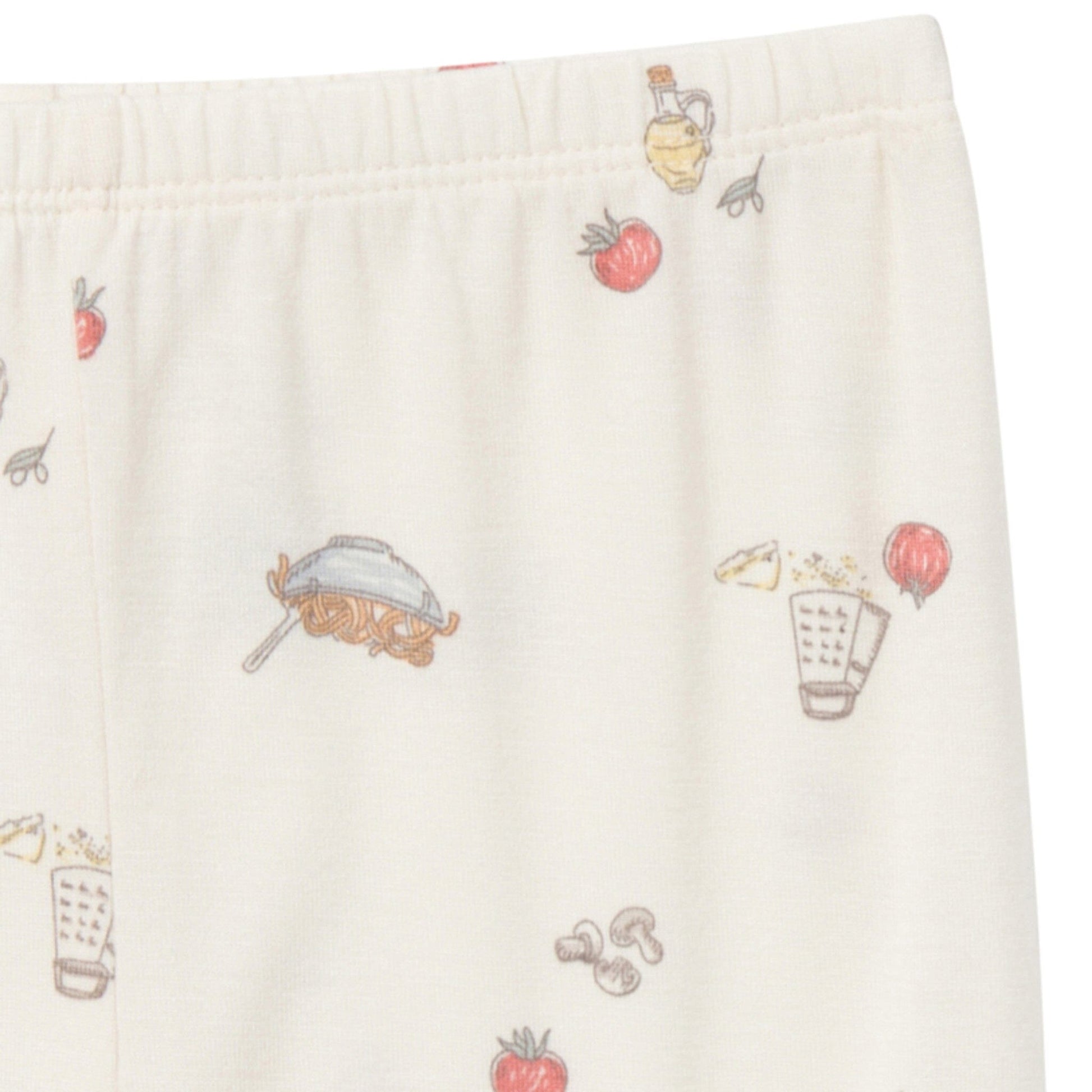 4-Piece Infant & Toddler Neutral Ivory Pasta Dinner Tight Fitting Pajamas Set sleepwear Modern Moments™ by Gerber® 
