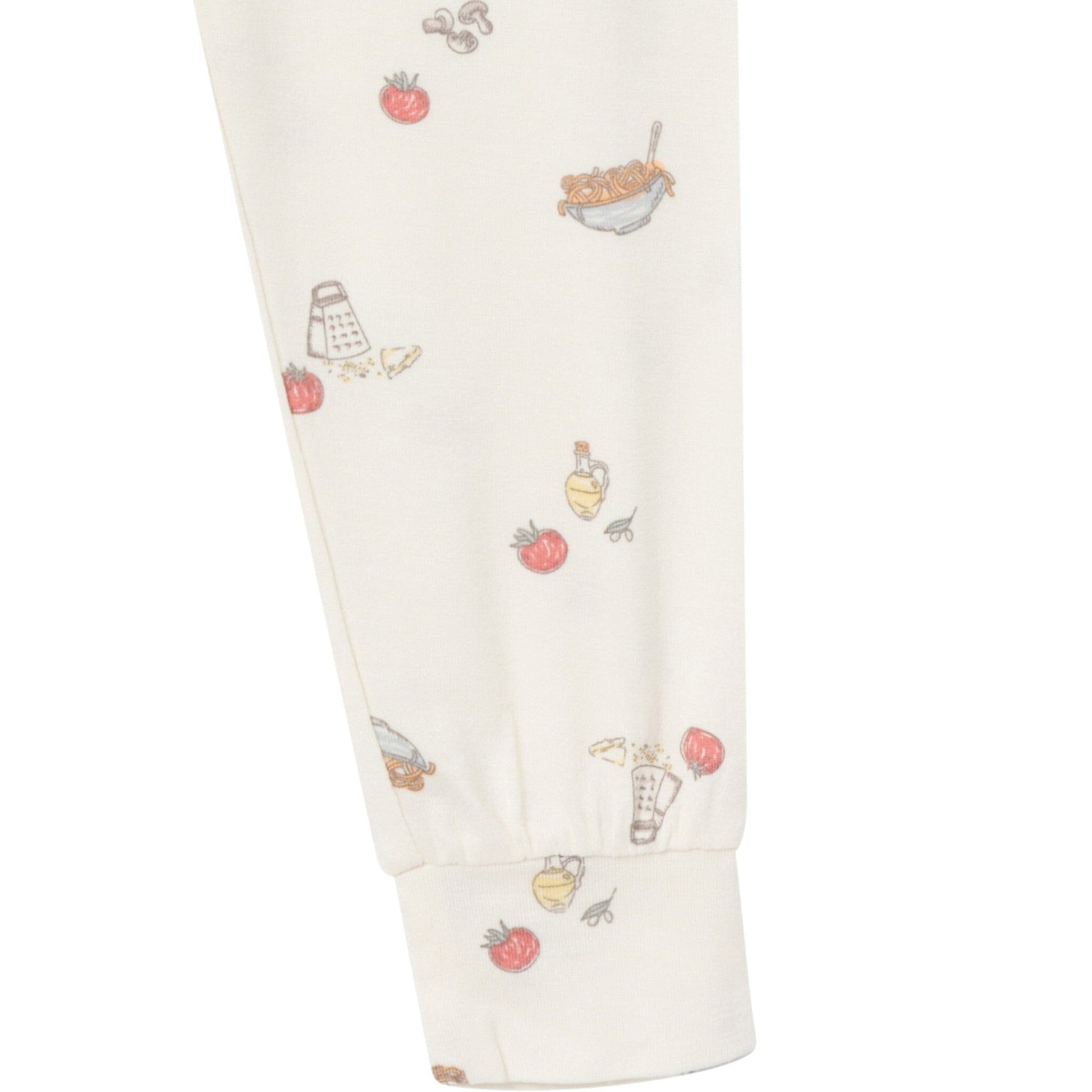 4-Piece Infant & Toddler Neutral Ivory Pasta Dinner Tight Fitting Pajamas Set sleepwear Modern Moments™ by Gerber® 