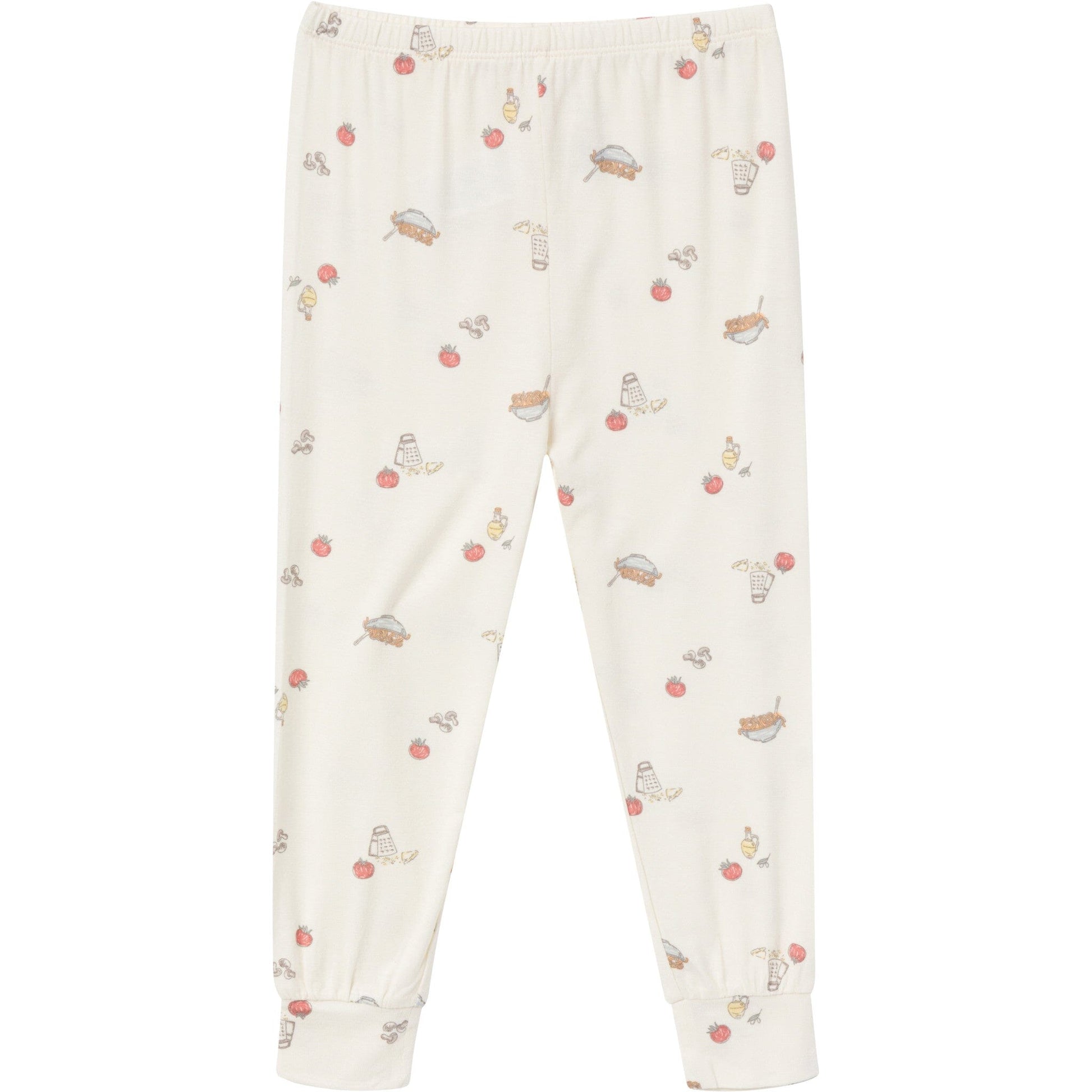 4-Piece Infant & Toddler Neutral Ivory Pasta Dinner Tight Fitting Pajamas Set sleepwear Modern Moments™ by Gerber® 