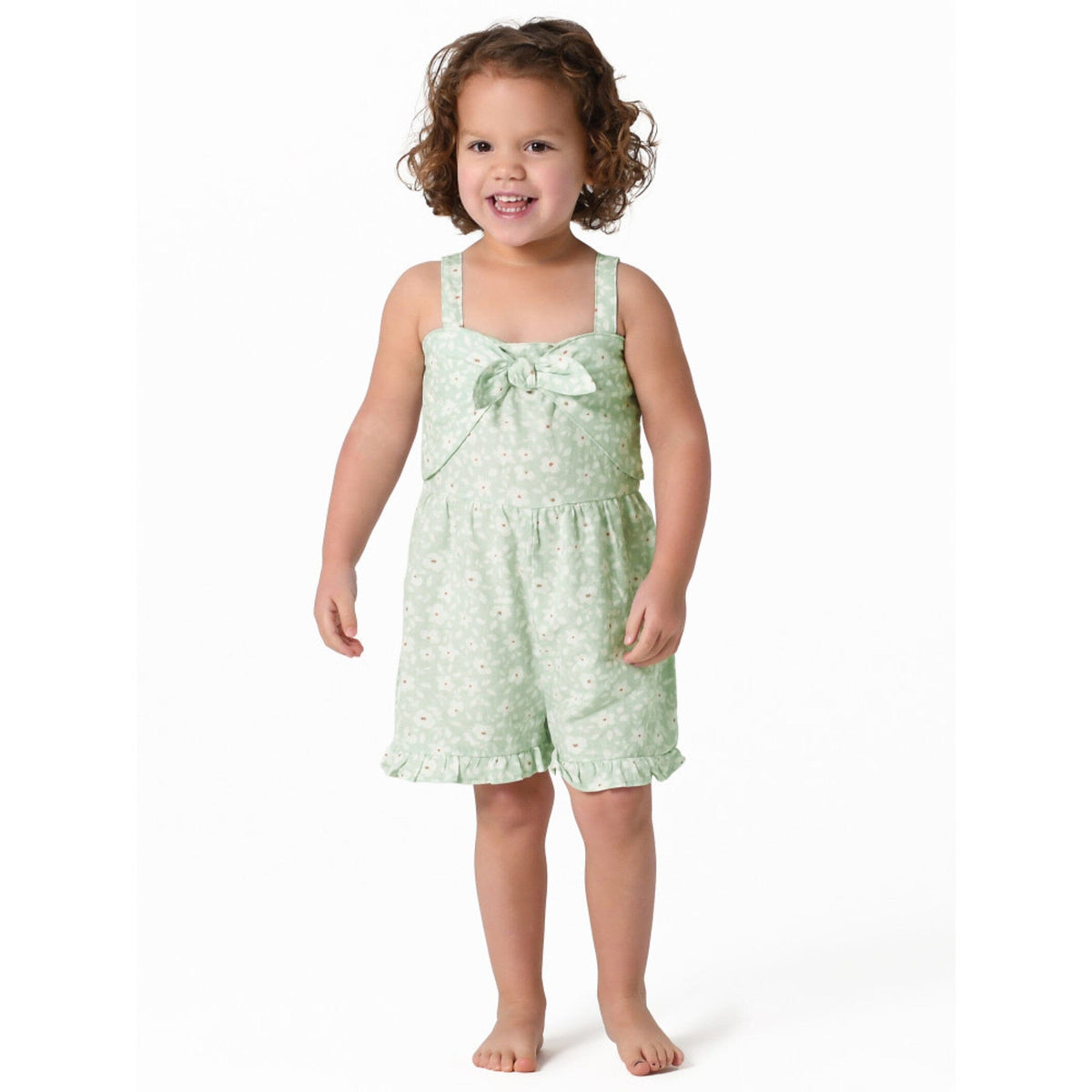 Infant and Toddler Girls Aqua Romper