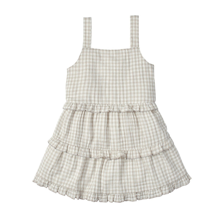 Infant & Toddler Girls Khaki Tiered Dress