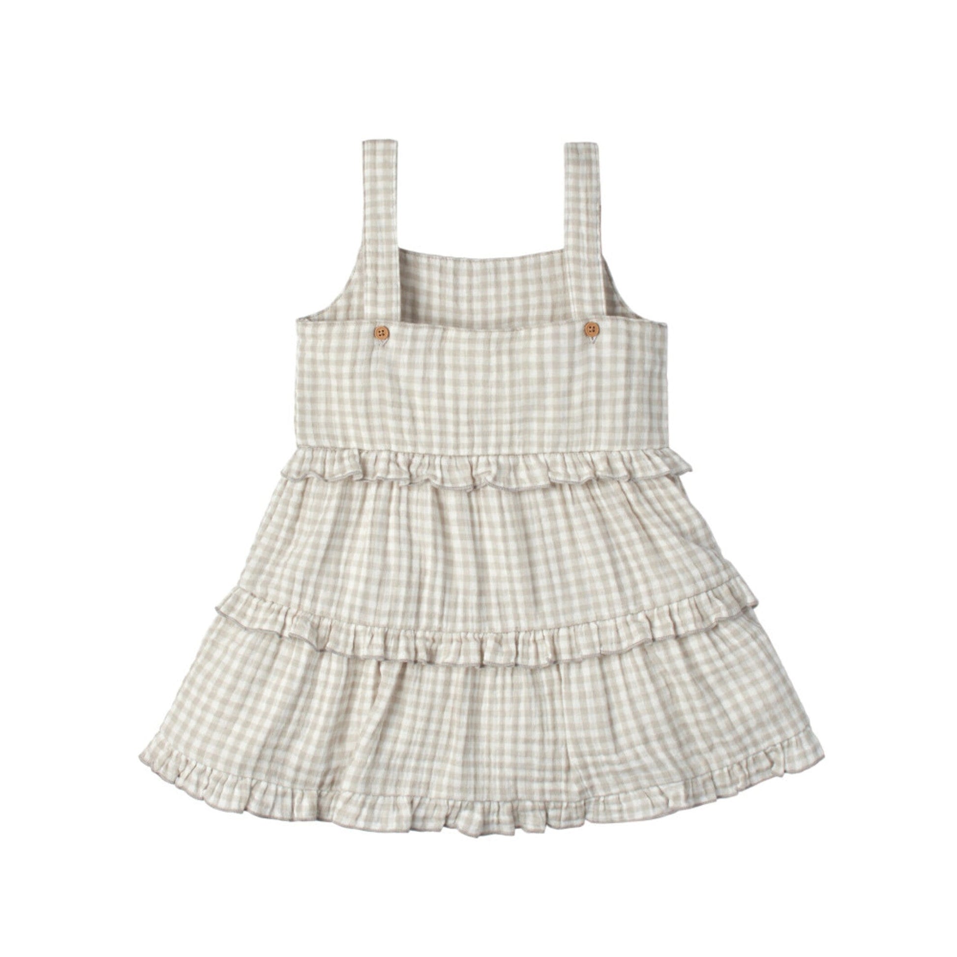 Infant & Toddler Girls Khaki Tiered Dress