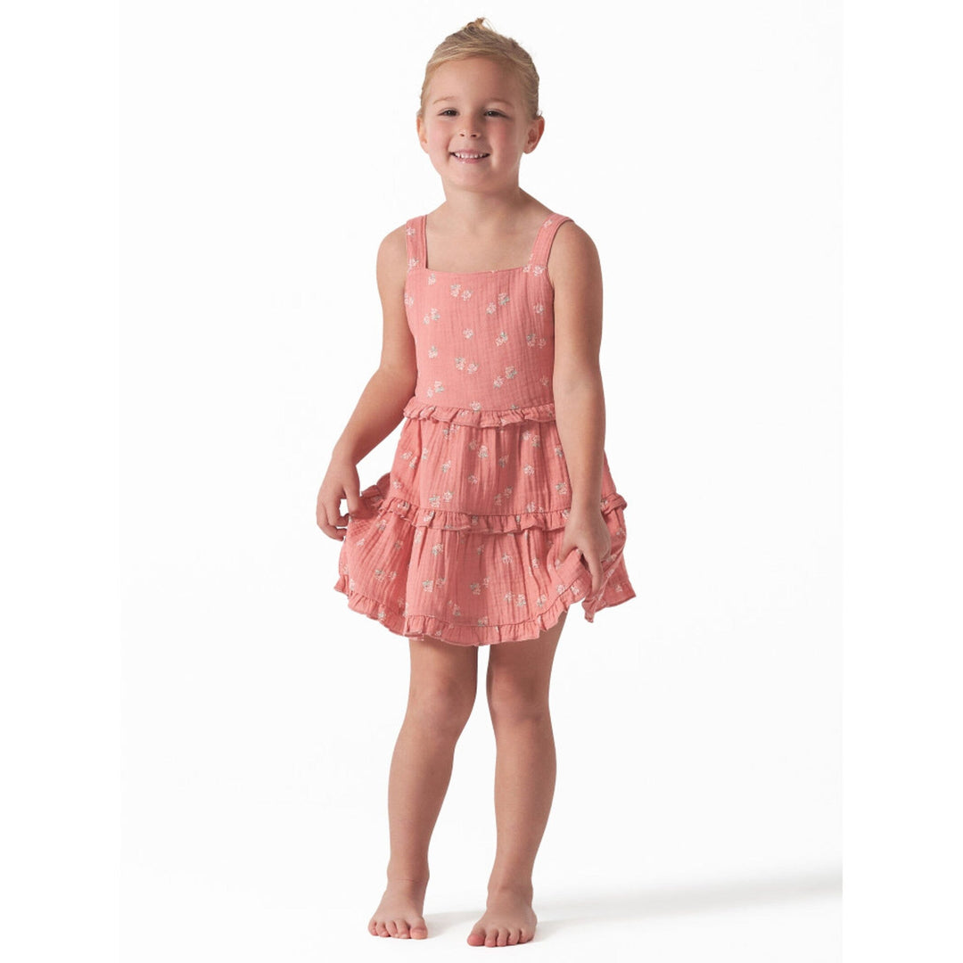 Infant & Toddler Girls Pink Tiered Dress