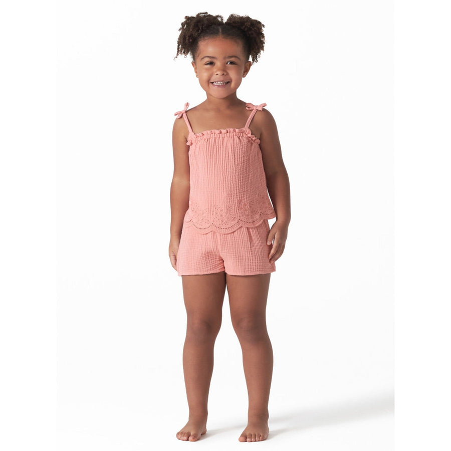 2-Piece Infant & Toddler Girls Pink Top & Short Set