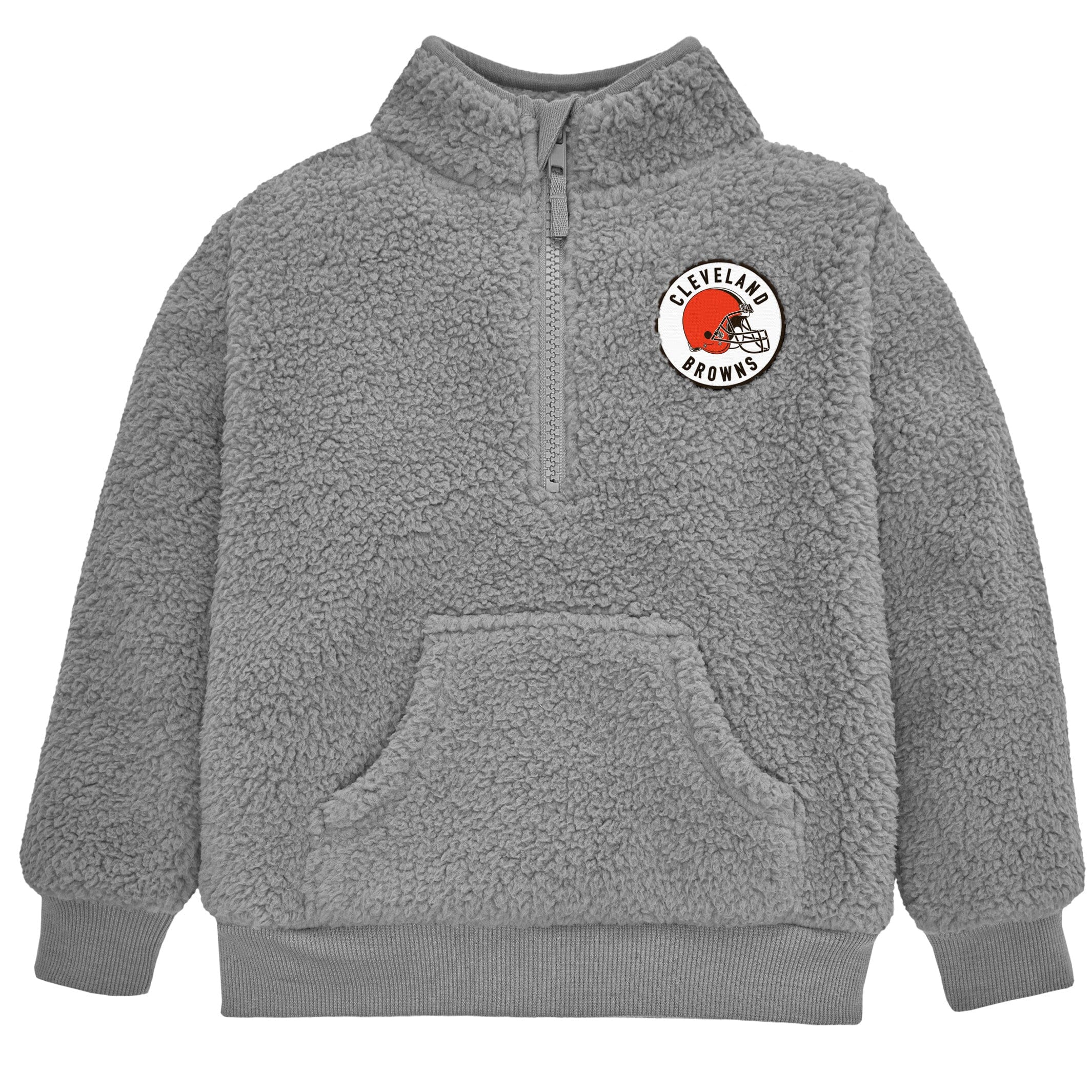 Infant & Toddler Boys Browns 1/4 Zip Sherpa Top
