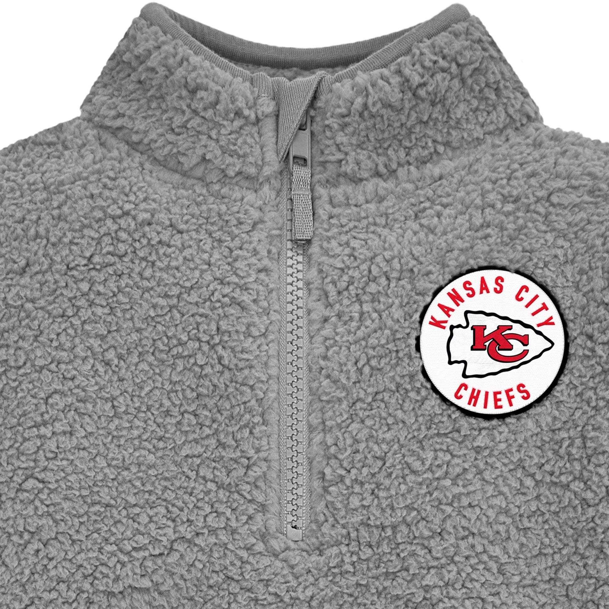 Infant & Toddler Boys Chiefs 1/4 Zip Sherpa Top