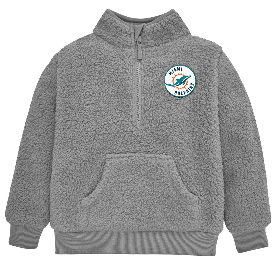 Infant & Toddler Boys Dolphins 1/4 Zip Sherpa Top