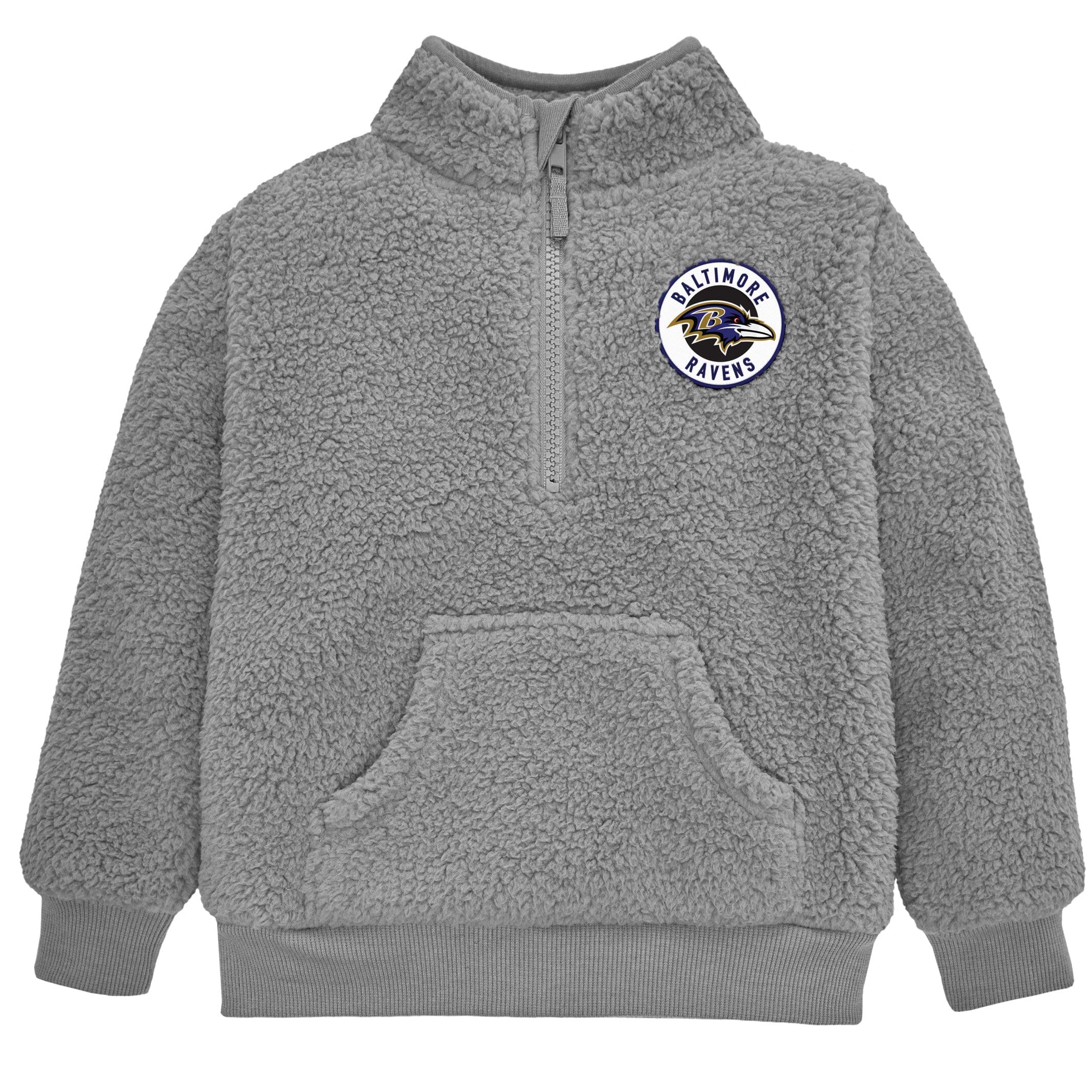Infant & Toddler Boys Ravens 1/4 Zip Sherpa Top