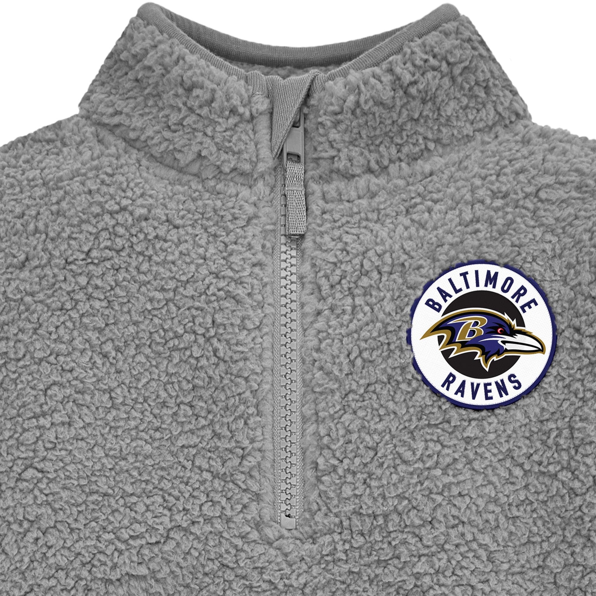 Infant & Toddler Boys Ravens 1/4 Zip Sherpa Top