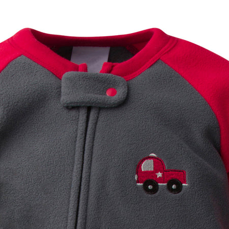 Baby Boys Fire Truck Fleece Pajamas