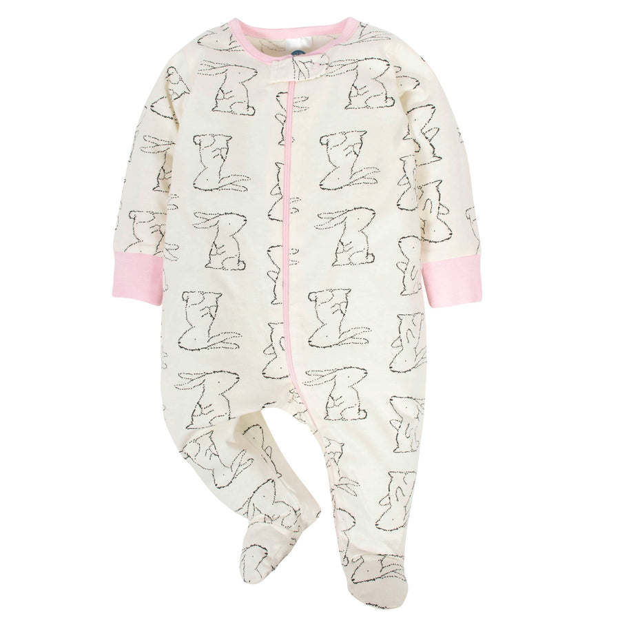 4-Pack Baby Girls Bunny Zip Front Sleep ‘N Plays – Gerber Childrenswear