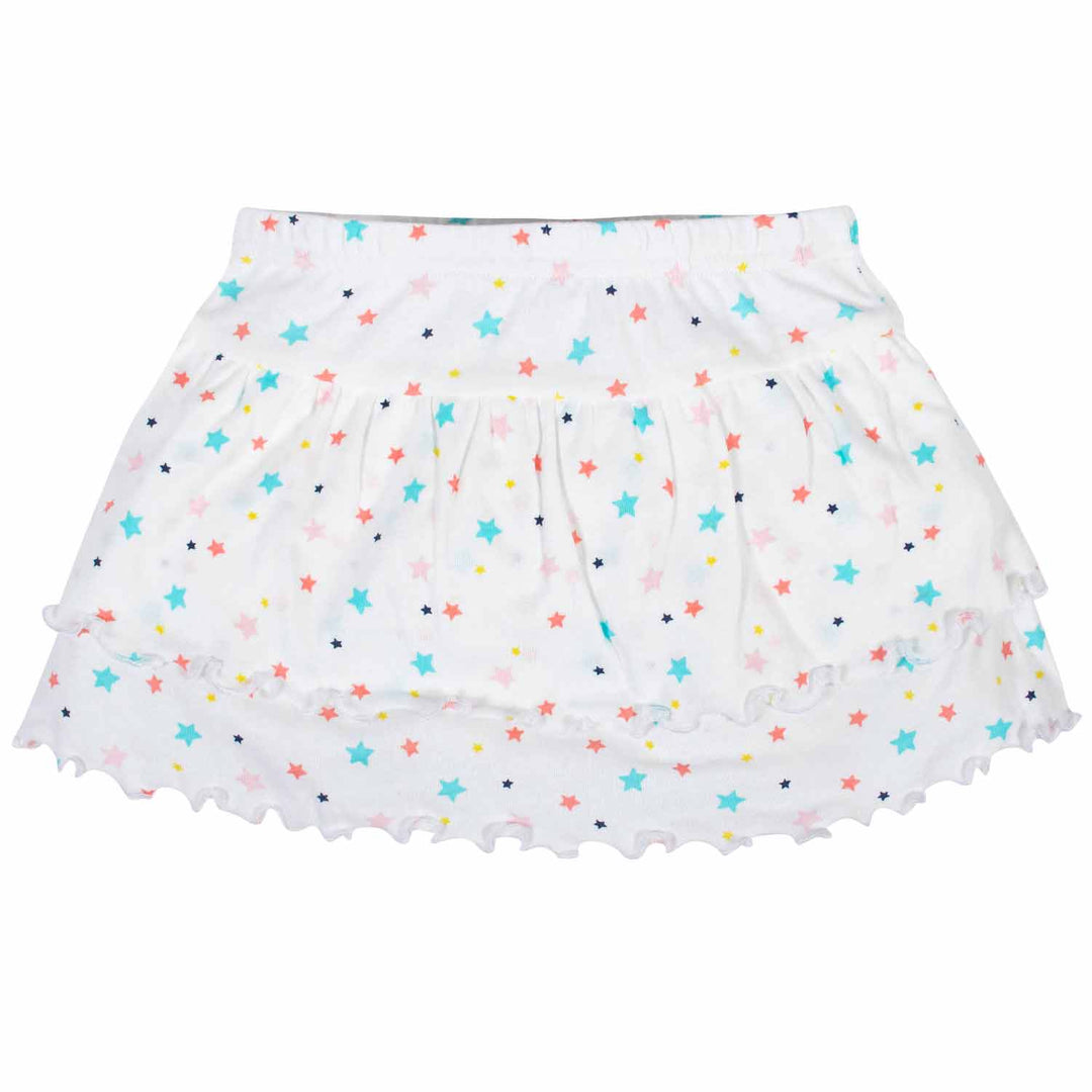 4-Piece Baby Girls Unicorn Onesies® Bodysuit, Skirted Panty, Shirt, and Slim Pant Set