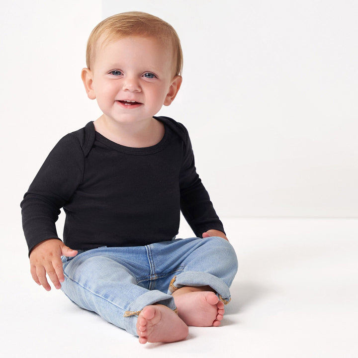 5-Pack Baby Black Premium Long Sleeve Onesies® Bodysuits