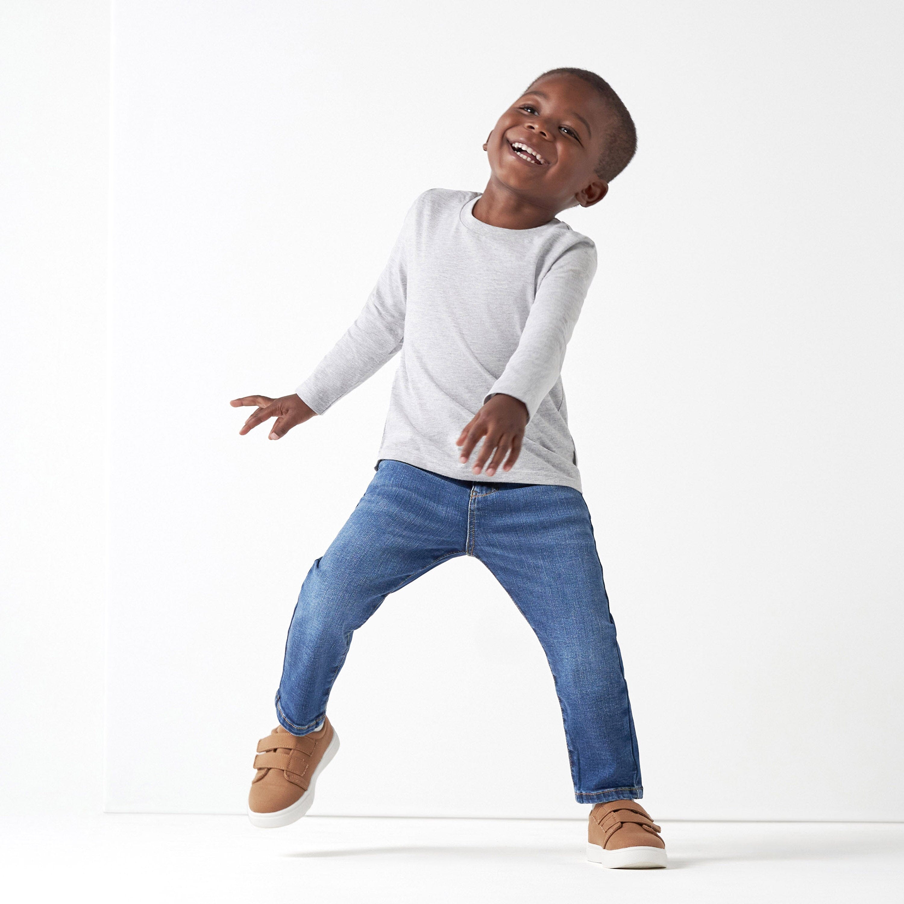 5-Pack Baby & Toddler Heather Gray Premium Long Sleeve Tees