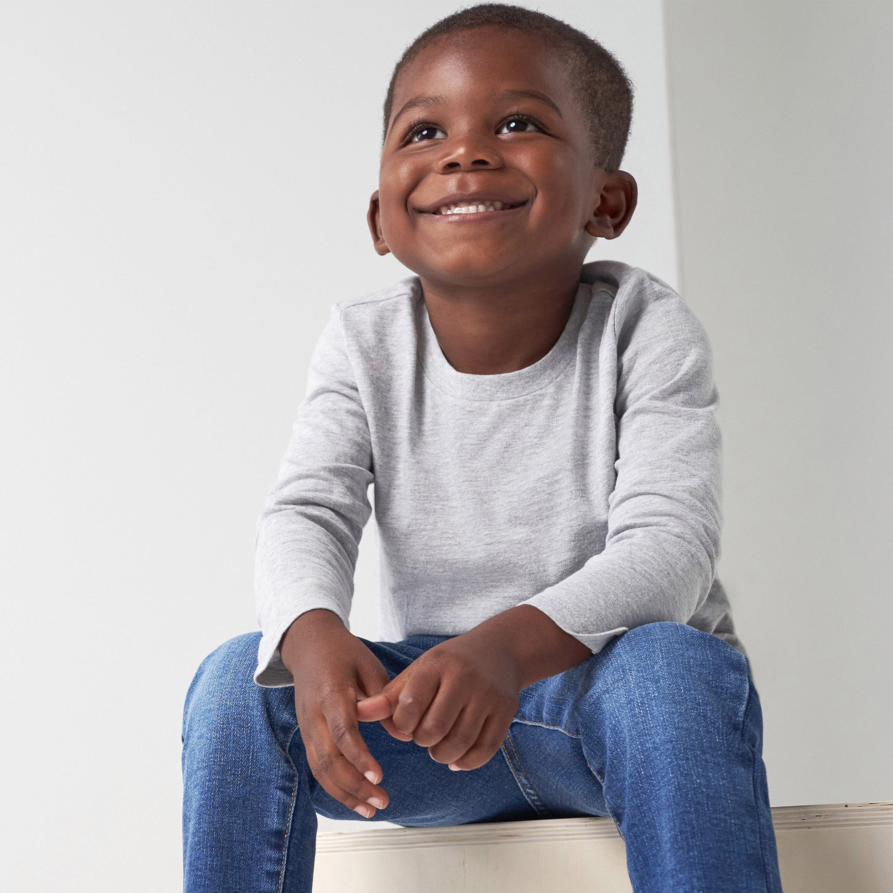 5-Pack Baby & Toddler Heather Gray Premium Long Sleeve Tees