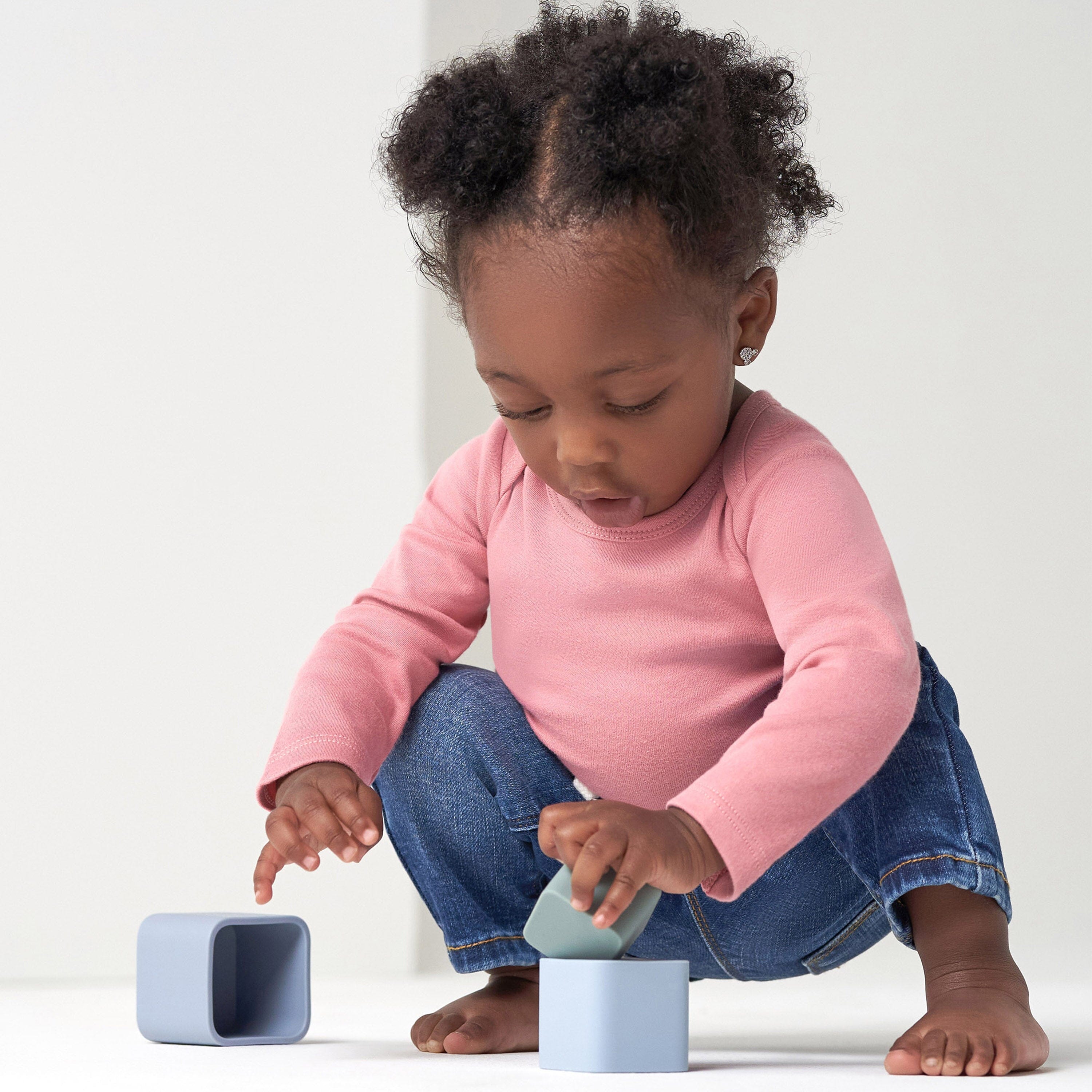 5-Pack Baby Mauve Pink Premium Long Sleeve Onesies® Bodysuits