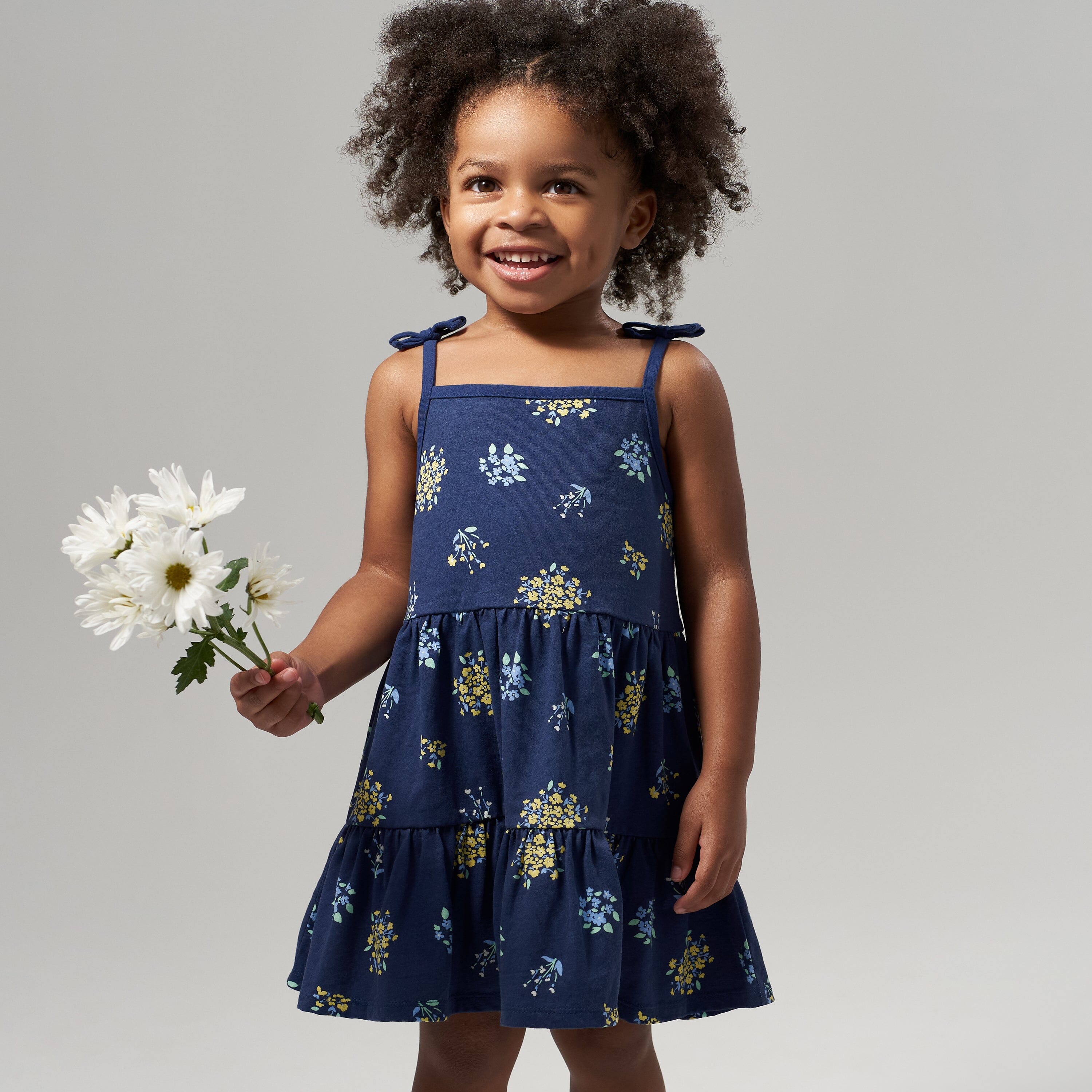 2-Pack Infant & Toddler Girls Blue Floral Knit Dresses#N#– Gerber ...