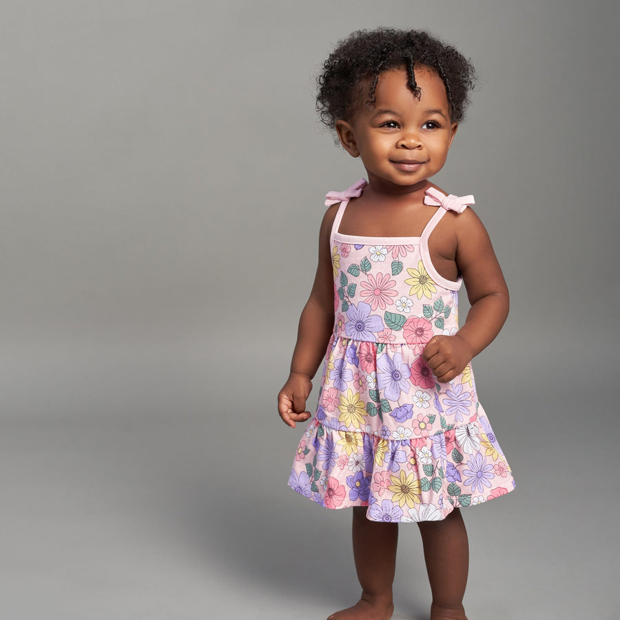 2-Pack Infant & Toddler Girls Pink Floral Knit Dresses – Gerber ...
