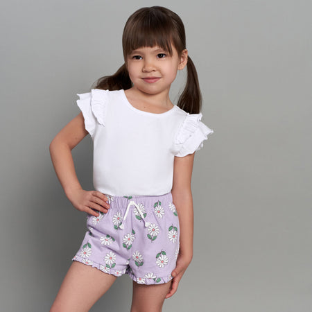 2-Pack Infant Girls Pink Floral Pull-On Shorts