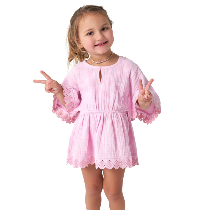 Baby & Toddler Girls Light Pink Woven Kaftan Coverup