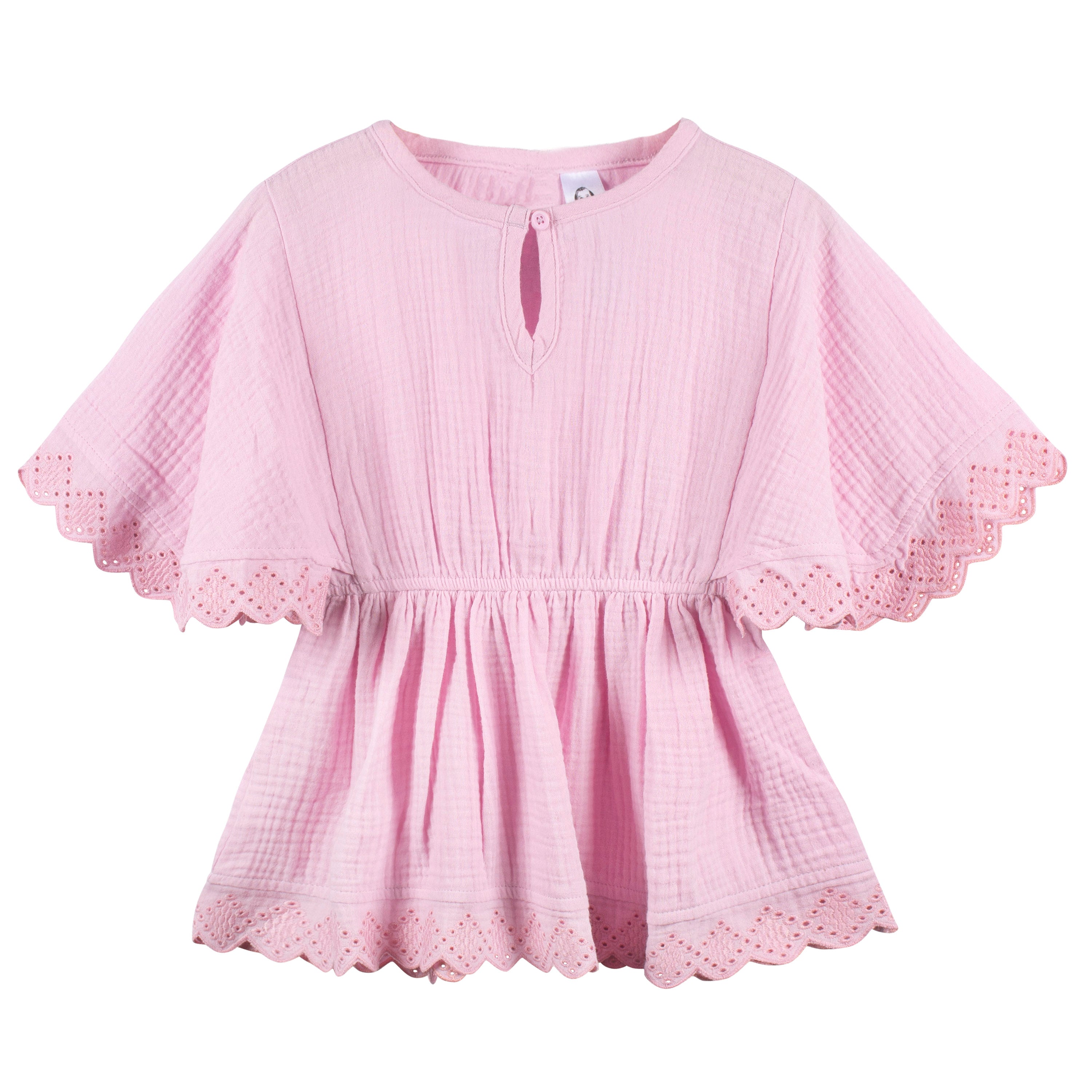 Baby & Toddler Girls Light Pink Woven Kaftan Coverup