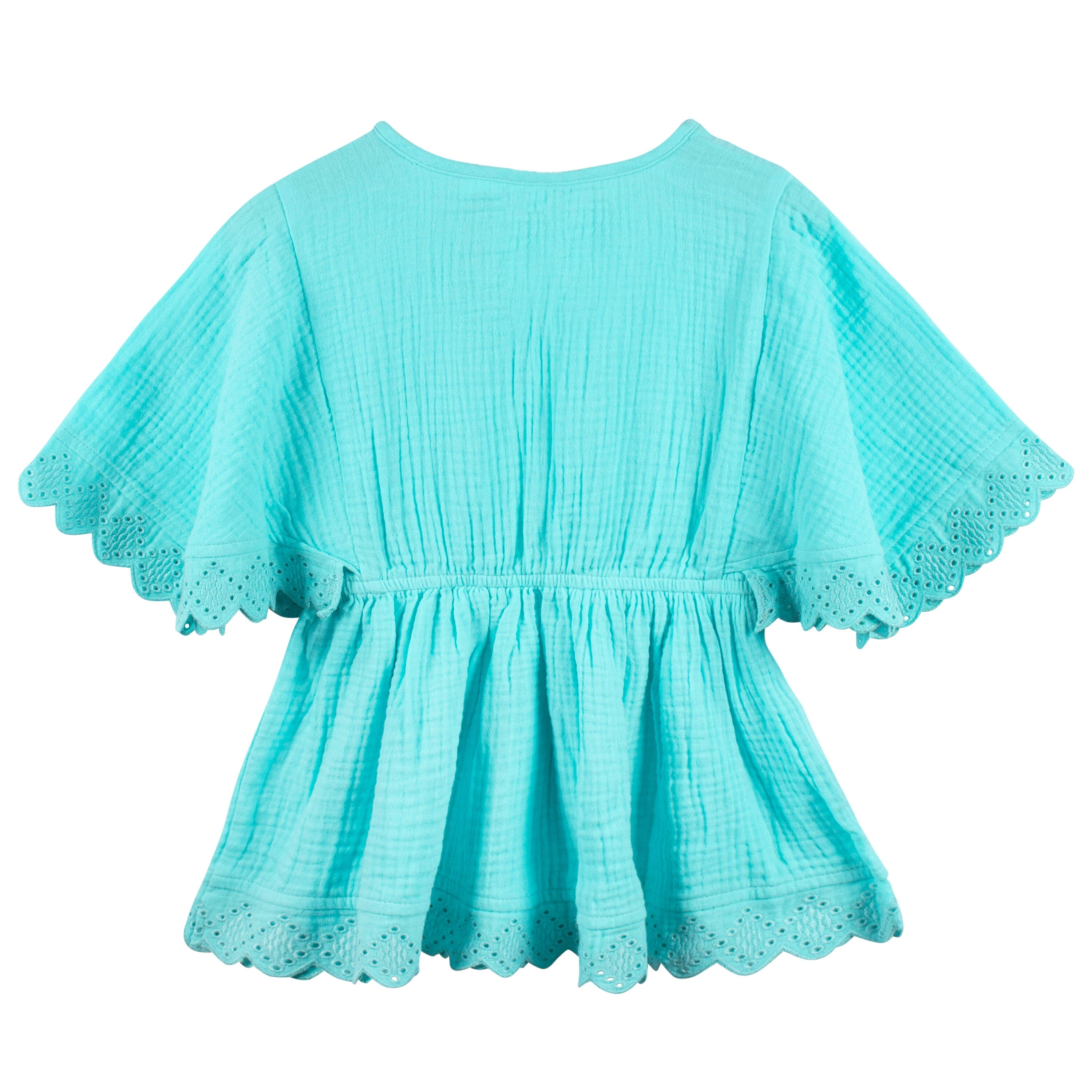 Baby & Toddler Girls Aqua Woven Kaftan Coverup