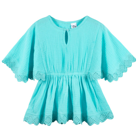 Baby & Toddler Girls Aqua Gauze Kaftan Swim Coverup