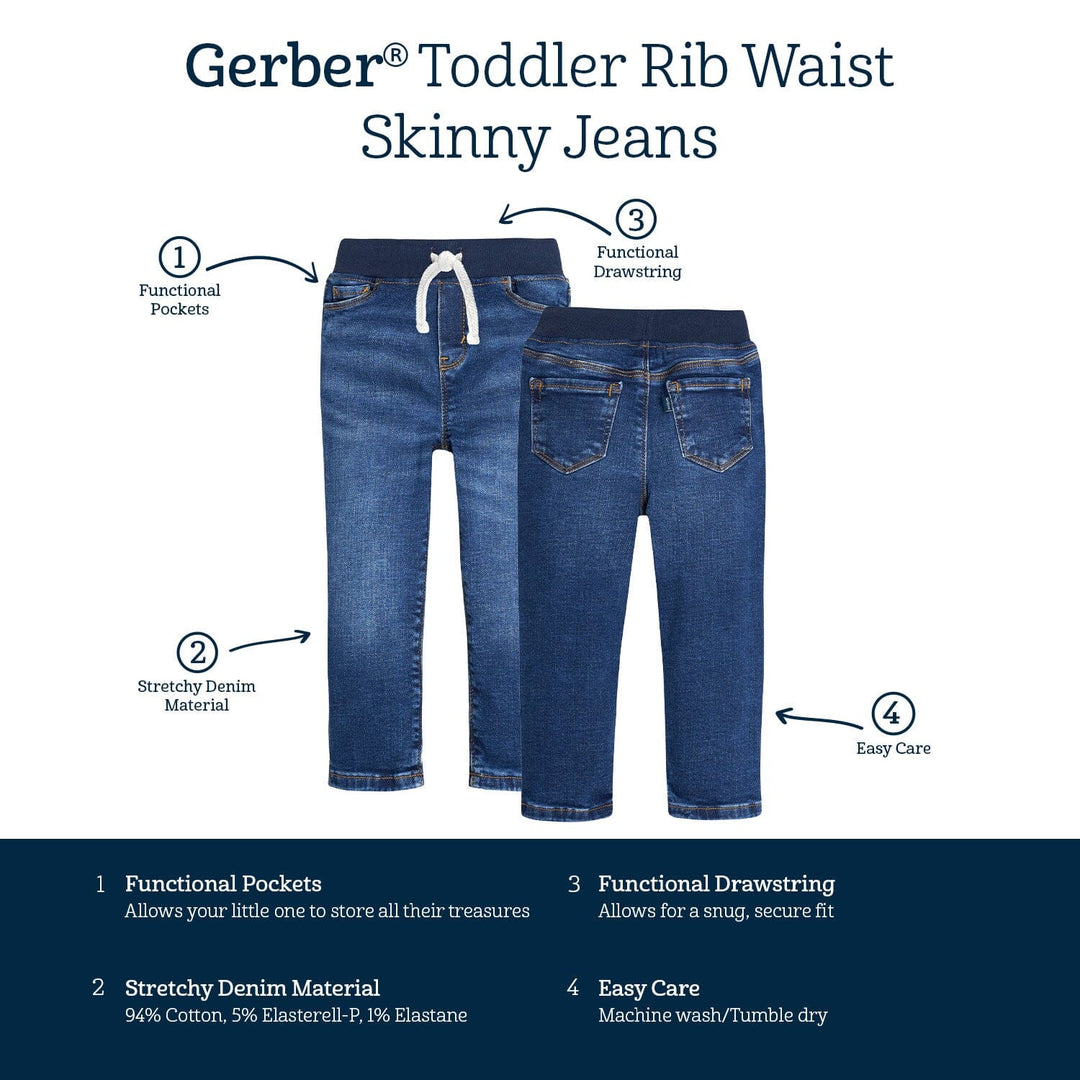 Toddler Neutral Blue Skinny Denim Jeans – Gerber Childrenswear