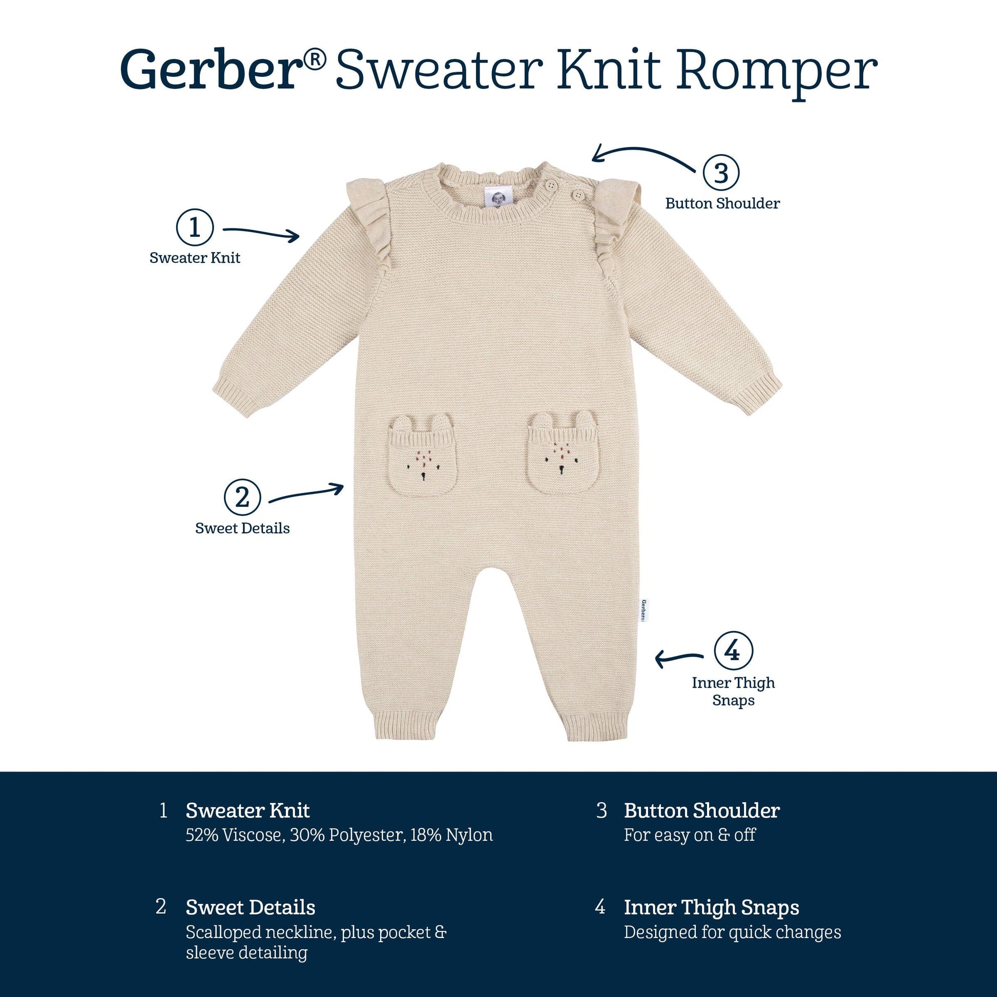 Baby Girls Deer Romper