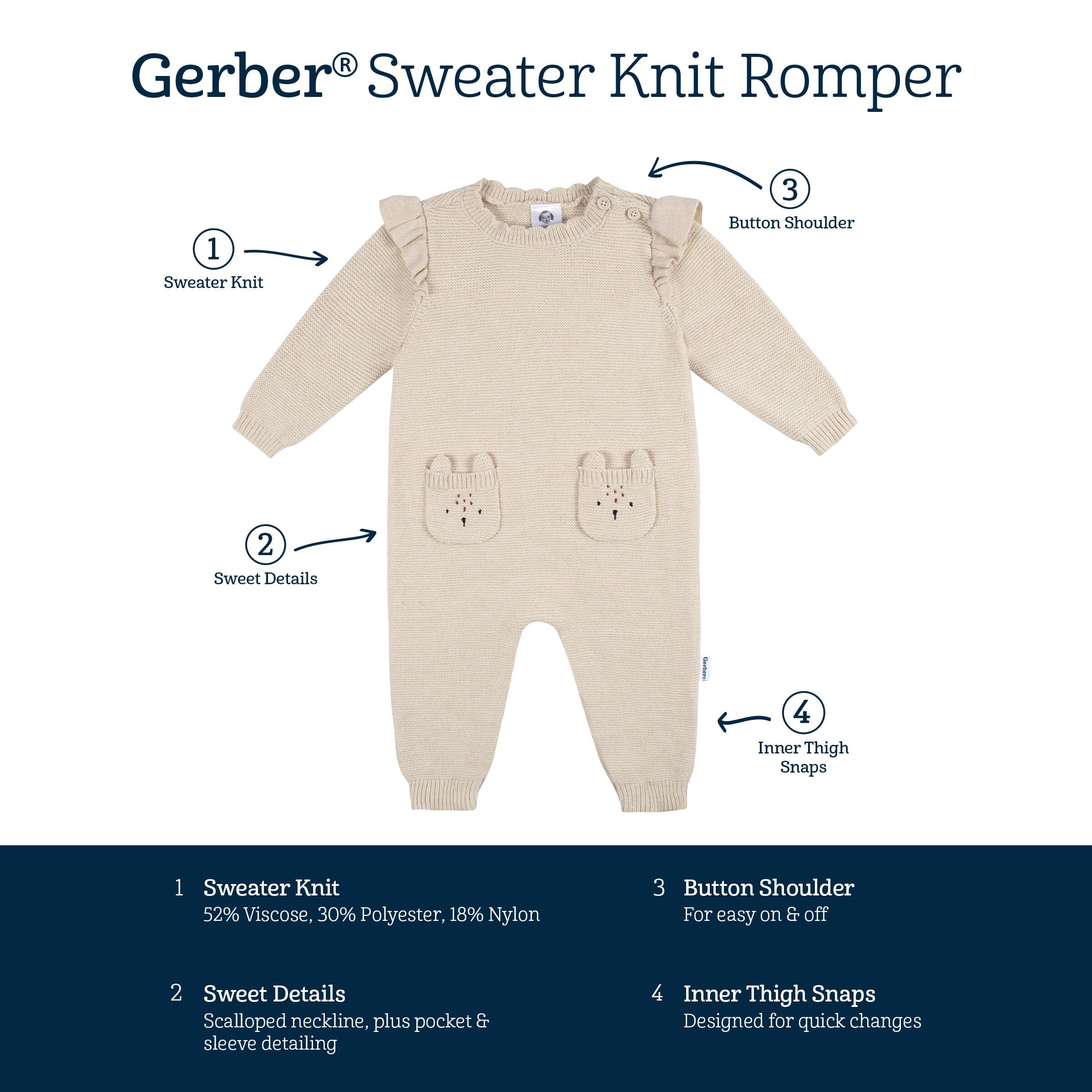 Baby Girls Deer Romper