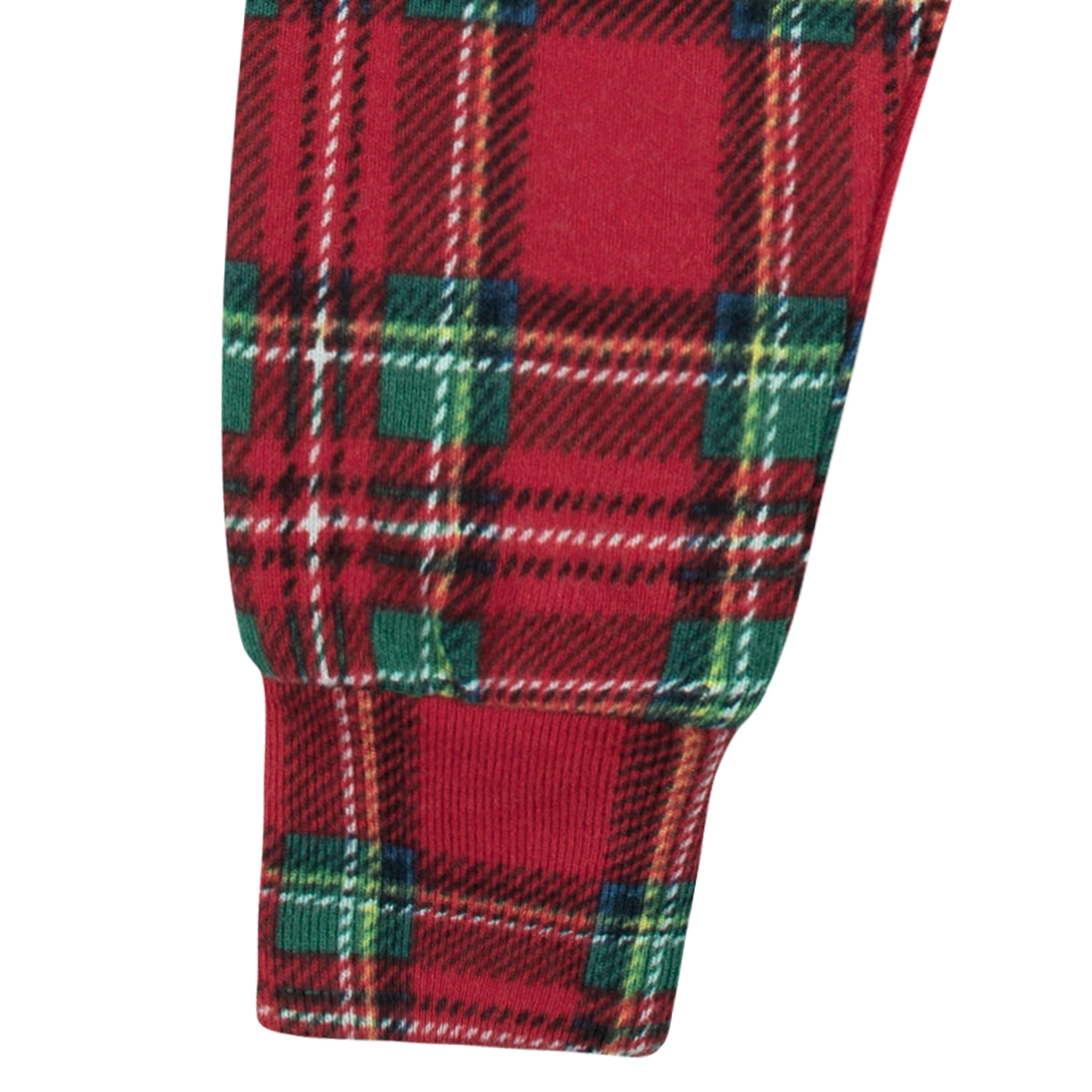 2-Piece Infant and Toddler Neutral Stewart Plaid Snug Fit Pajama Set