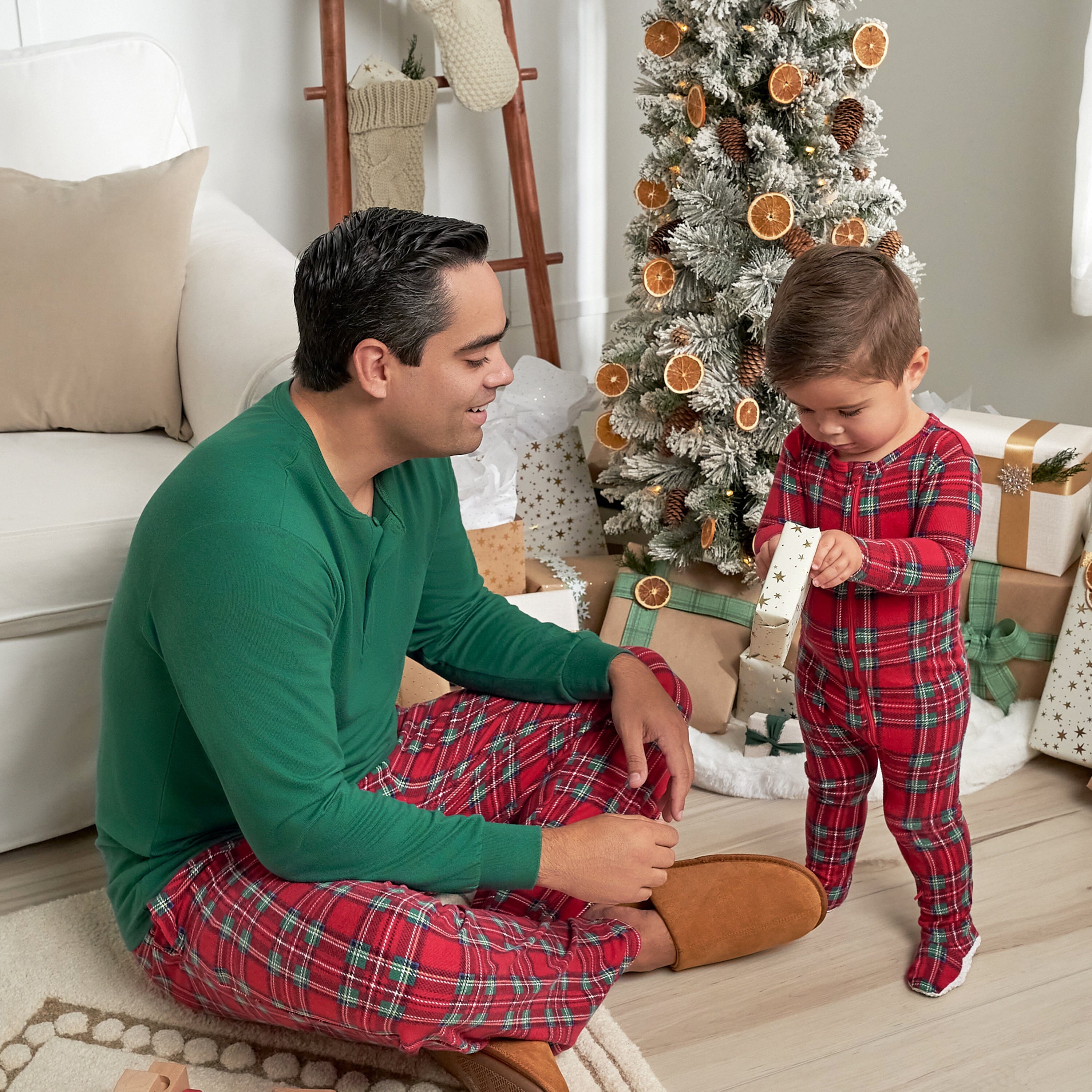 Baby & Toddler Neutral Stewart Plaid Pajamas
