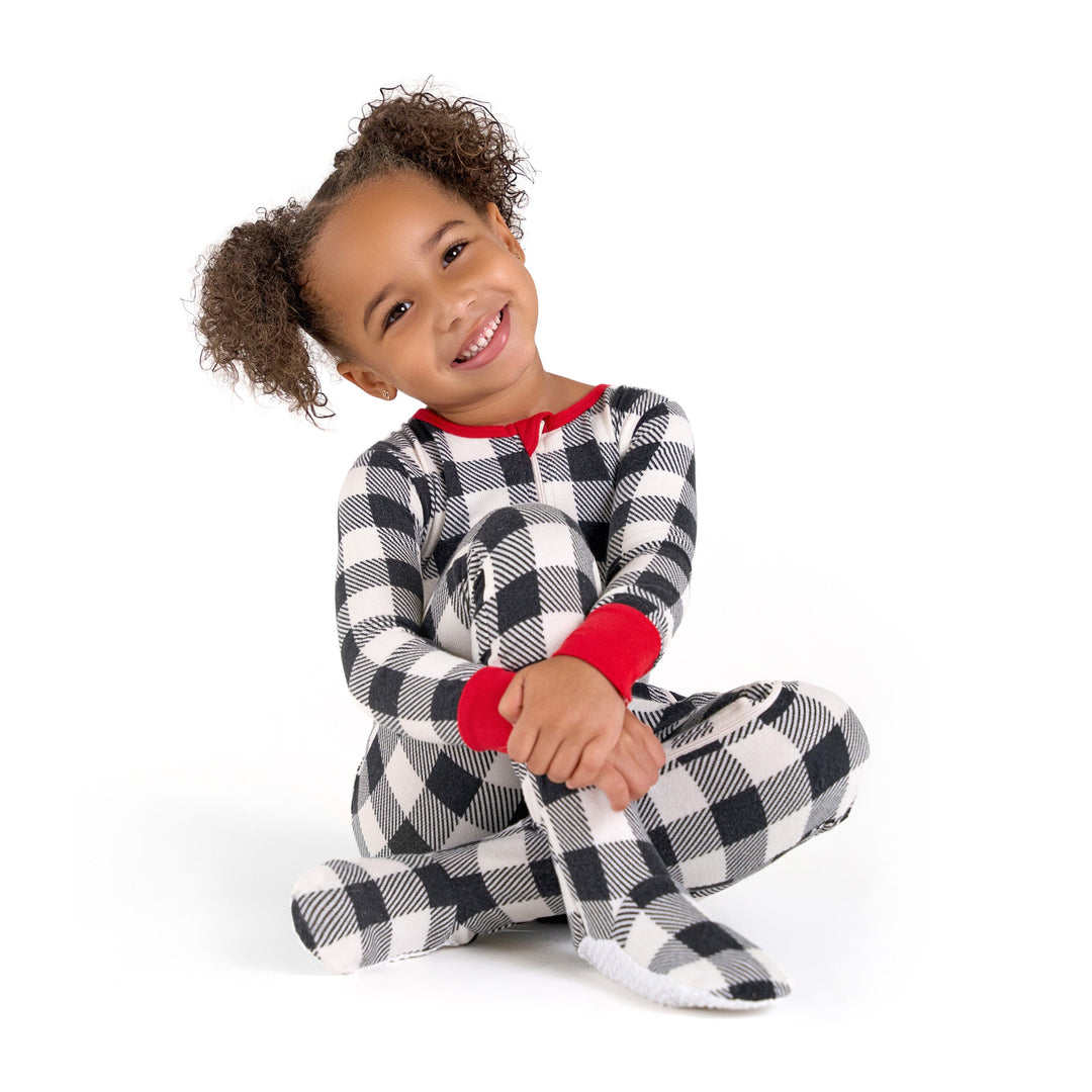 Baby & Toddler Neutral Buffalo Plaid Hacci Snug Fit Footed Pajamas – Gerber  Childrenswear