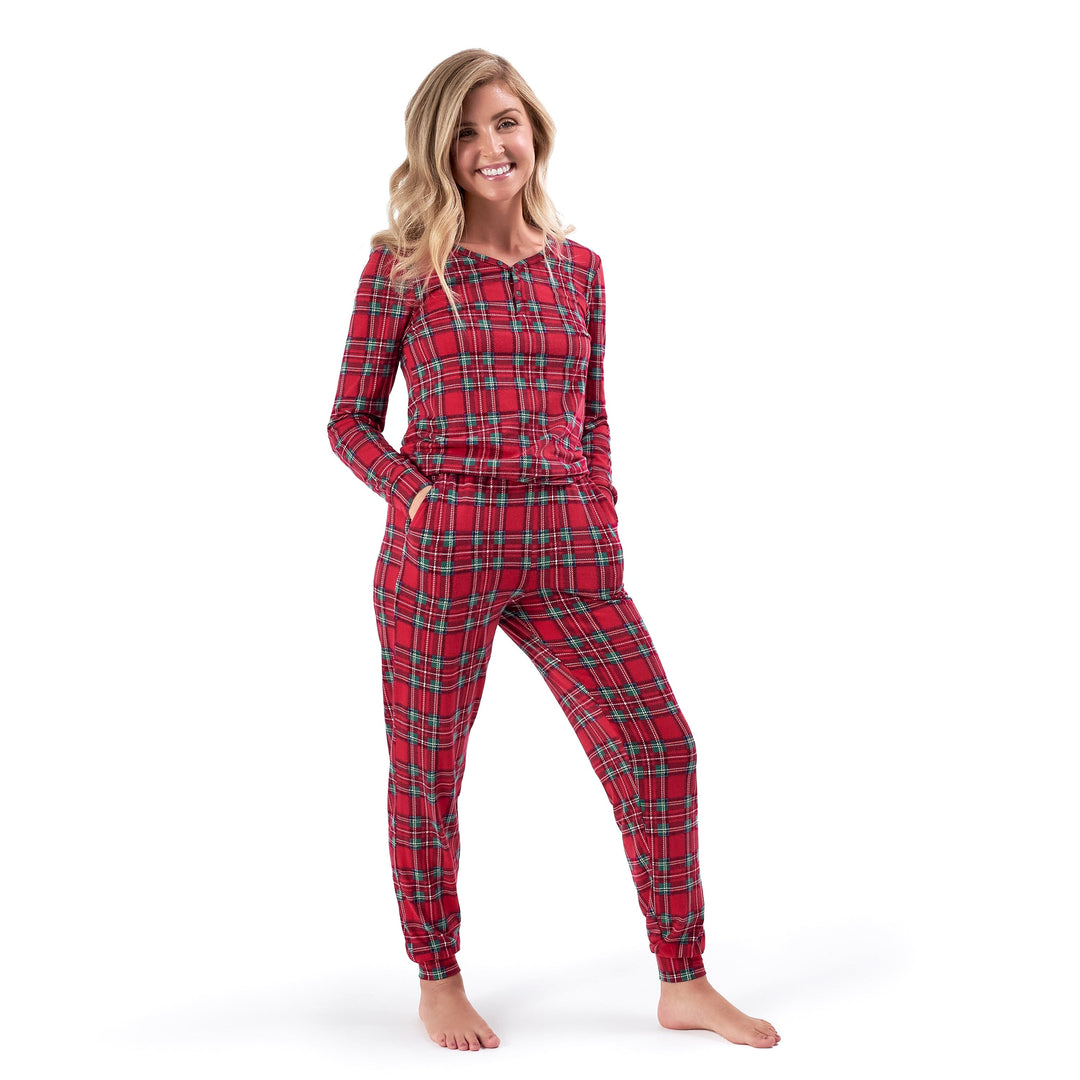 2-Piece Women's Stewart Plaid Pajama Set