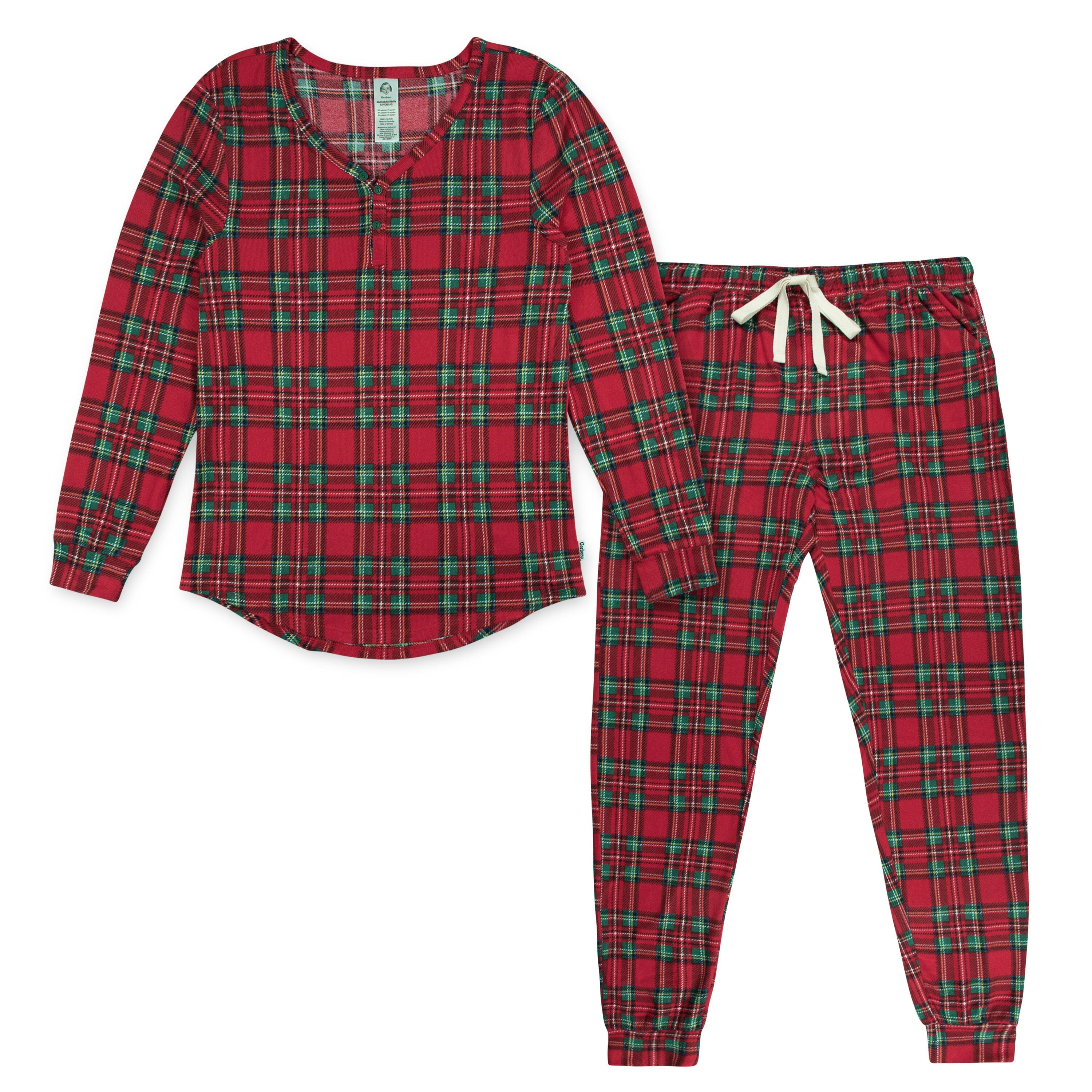 2-Piece Women's Stewart Plaid Pajama Set