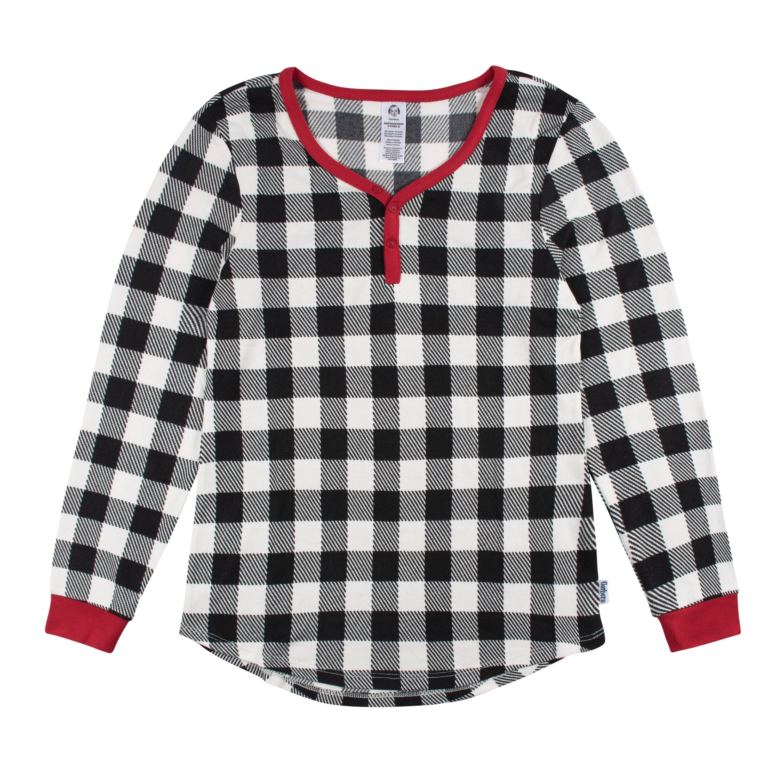 2-Piece Women's Buffalo Plaid Pajama Set